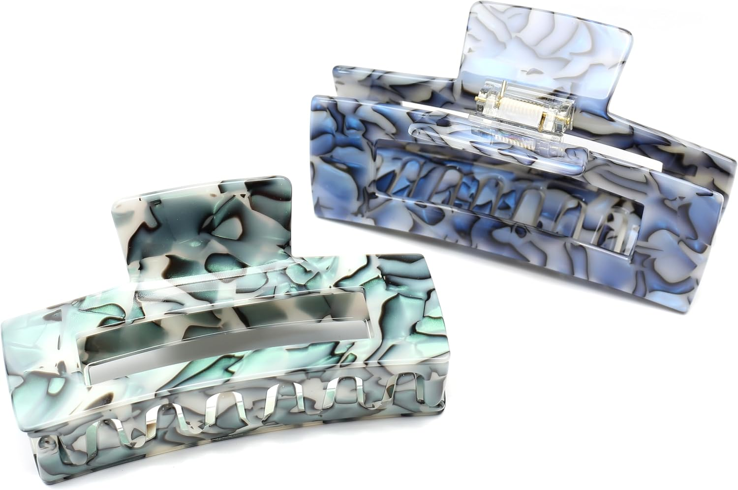 Qingoo Giant Blue Hair Clip Large Beautiful Hair Clip Women'S Headdress Elegant Hair Accessory 1 Piece (13 Cm X 6 Cm, Blue) - Blue image number 1