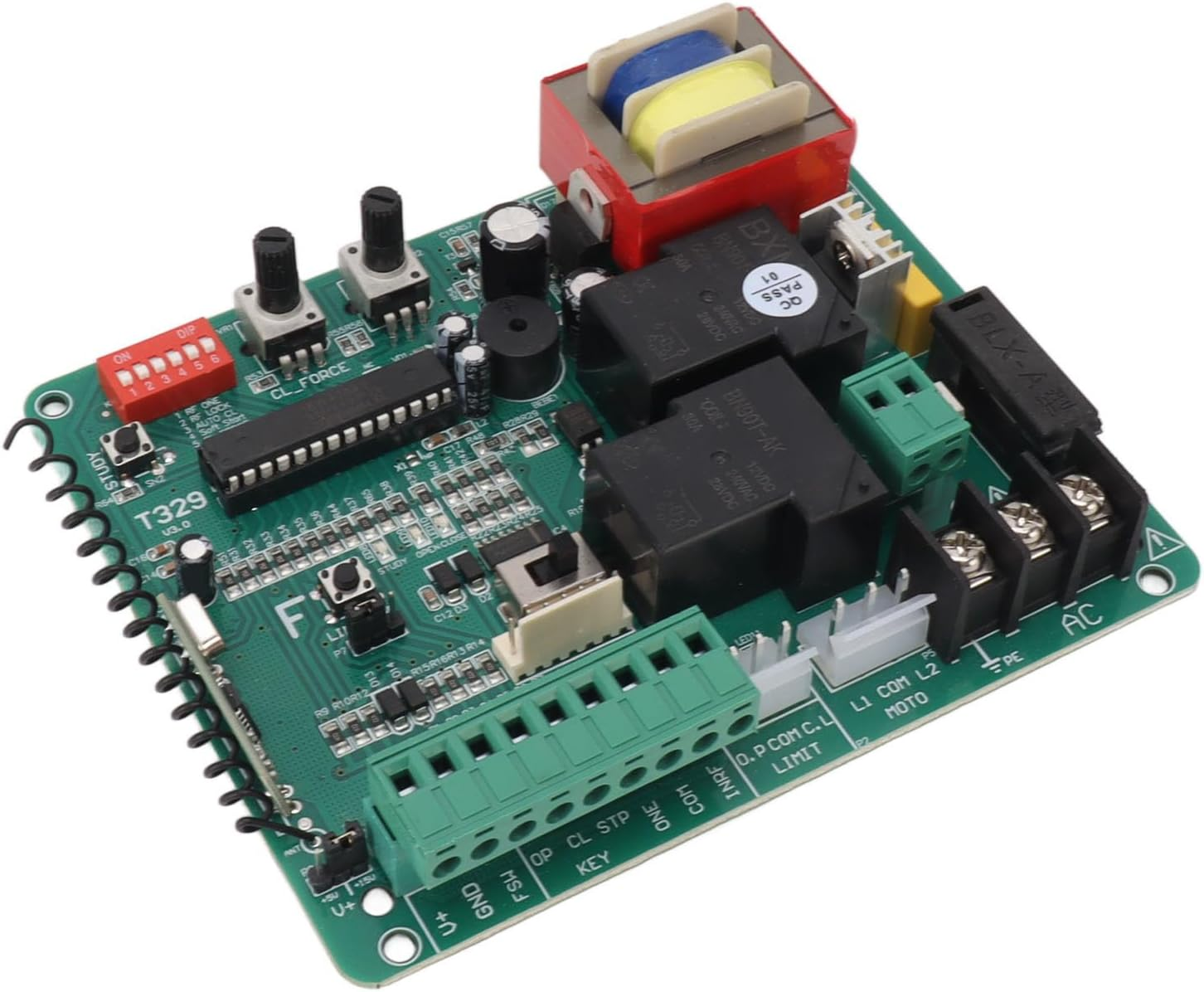 Control Board for Sliding Gate Motor, Remote Control Electric Door Motor Circuit Board with LED Indication, Door Opener PCB Circuit Control Board for Electric Automatic Gate image number 1