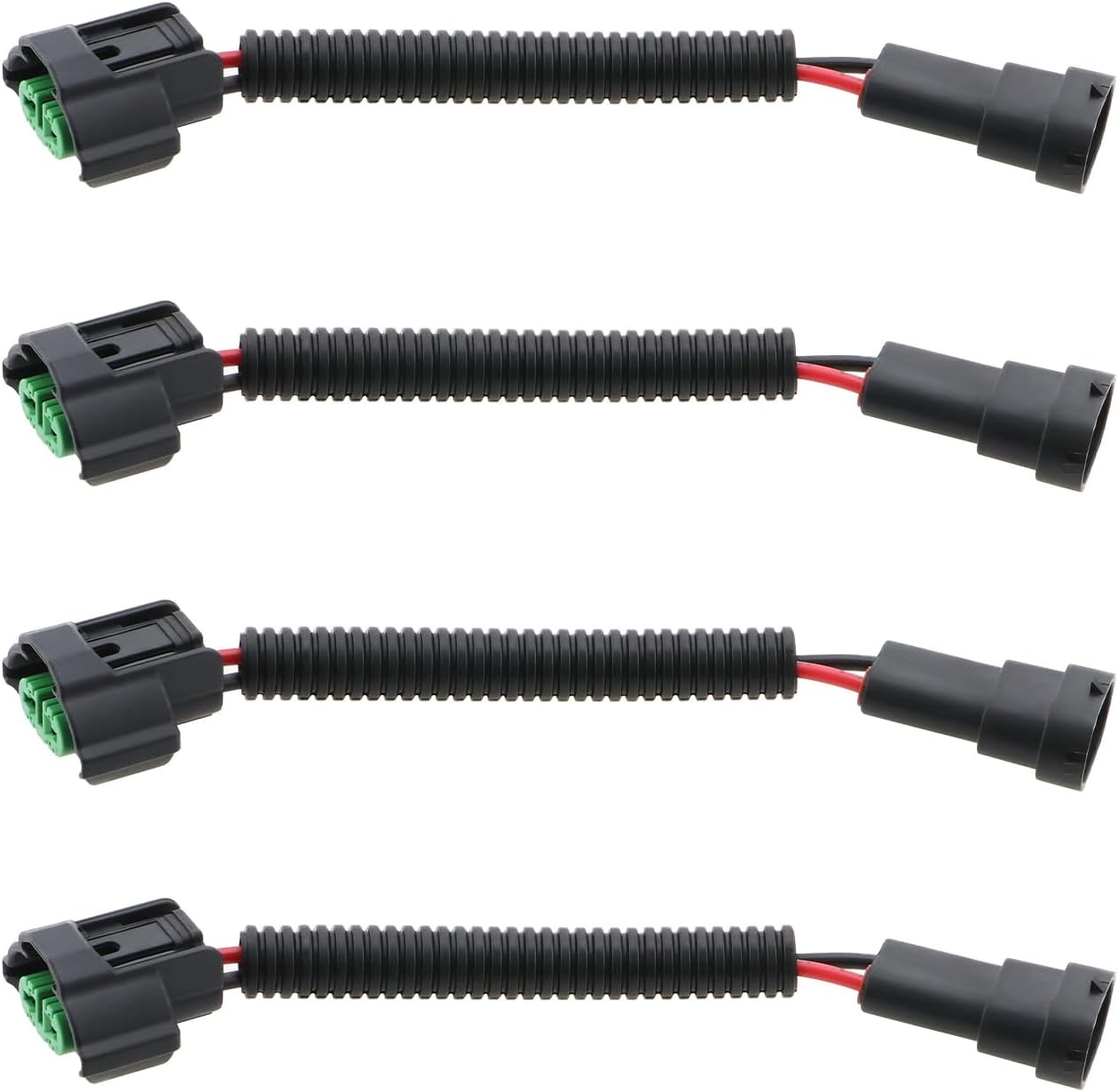 4Pcs Car Headlight Socket Wiring Harness Car Headlight Extension Cable Headlight Male to Female Connector Extension Cable for H8 H9 H11 Headlights image number 3