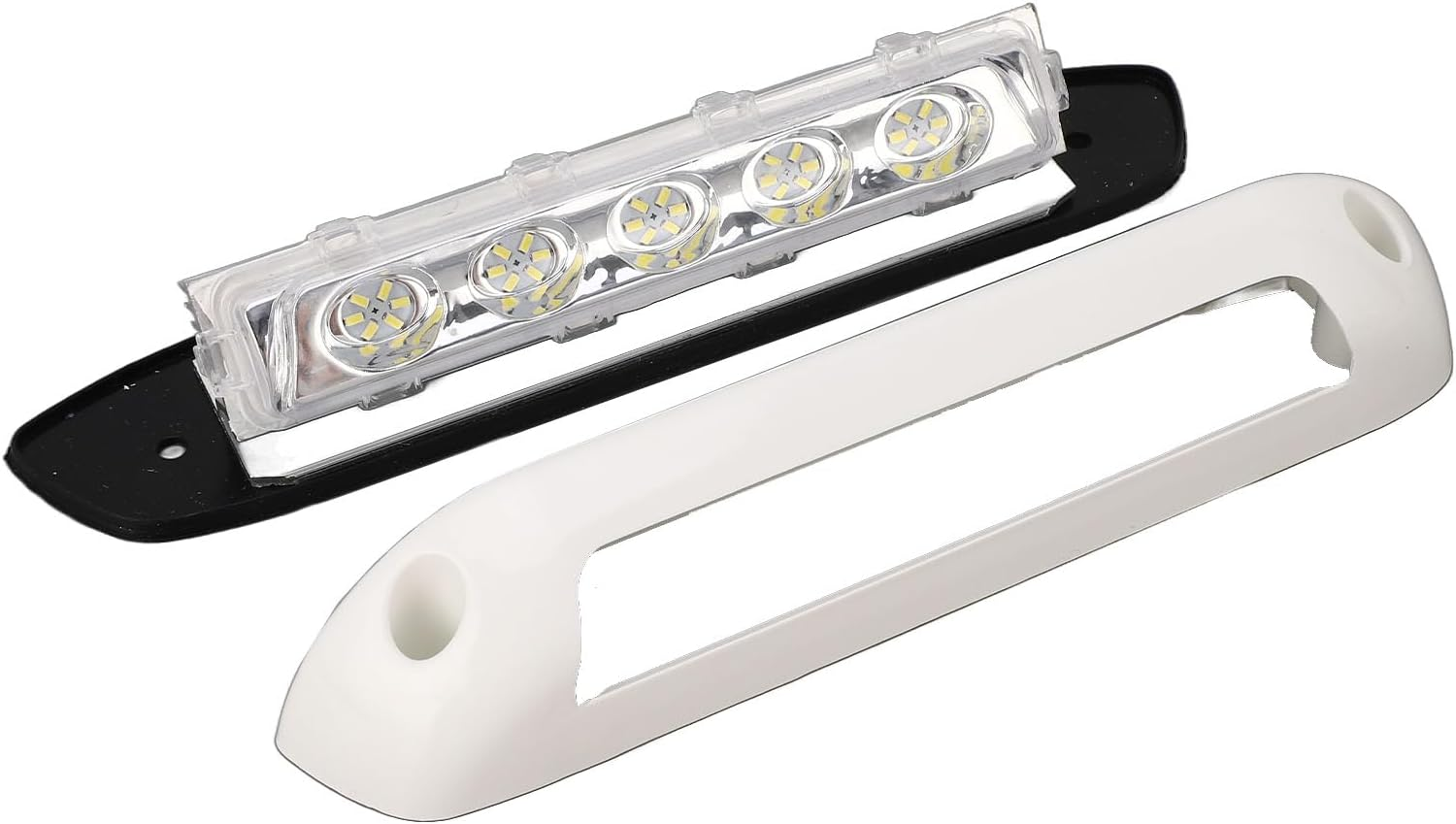 8In RV Awning Light Strip, 30 LED Beads IP67 Waterproof DC 12V 24V RV Exterior LED Porch Awning Lights, Slim Line Light Fixtures Kit for Lighting Porch Boat Cabinet