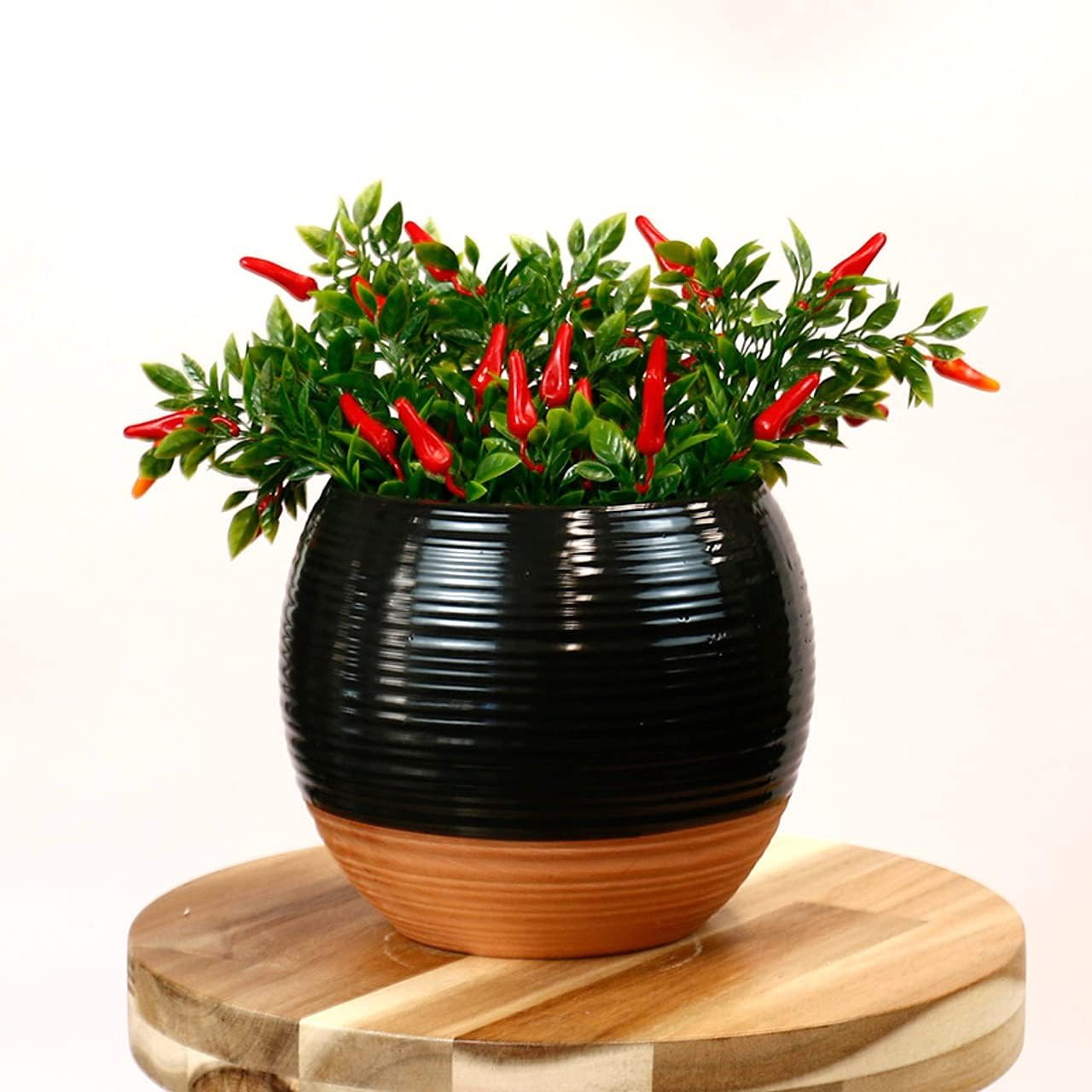 Sill and Sage Terracotta Style Planter, Black image number 1