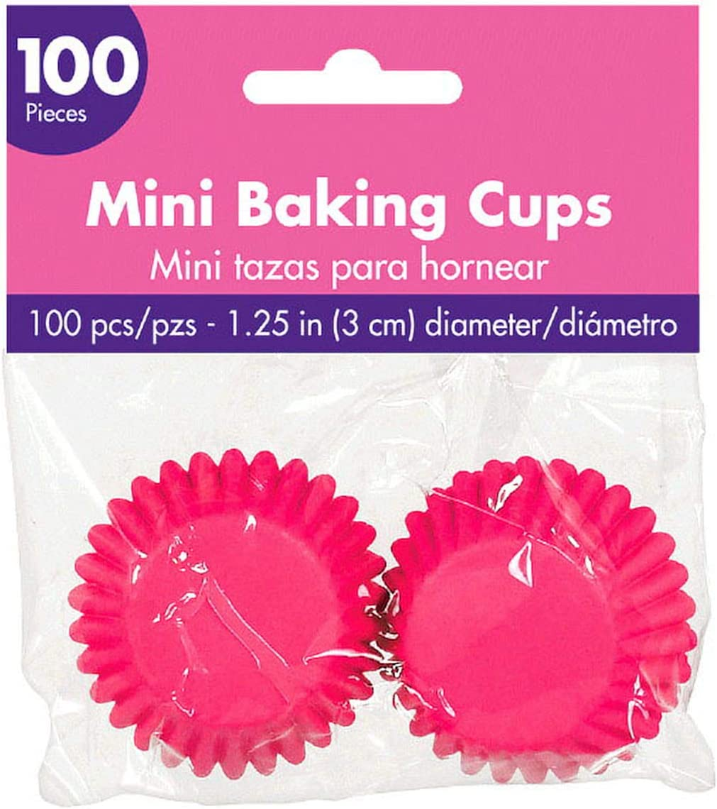 Mini Cupcake Cases Bright Pink