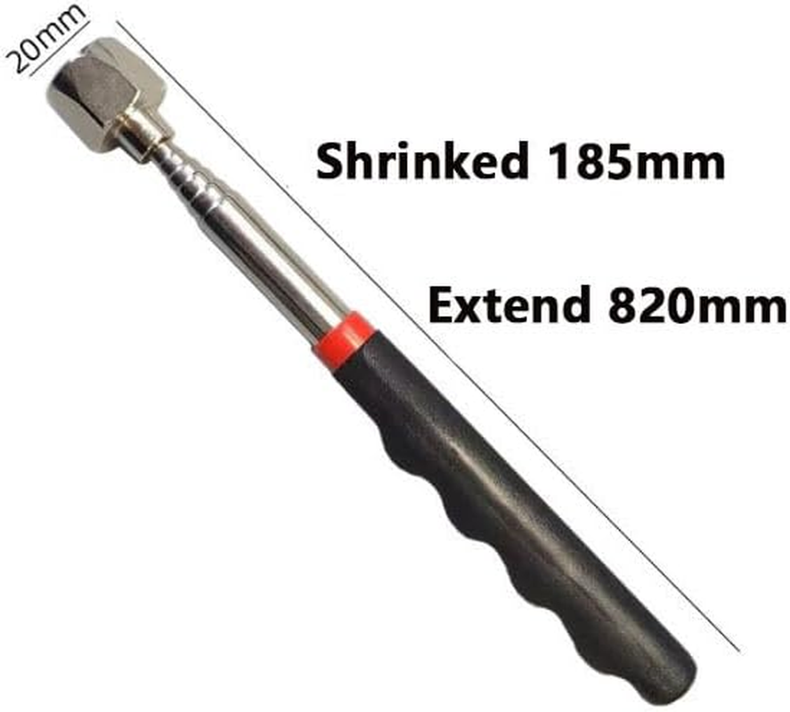 16Bs Magnetic Telescoping Pick up Tool for Small Metal Tools Extends from 7 to 185-820Mm (Black)