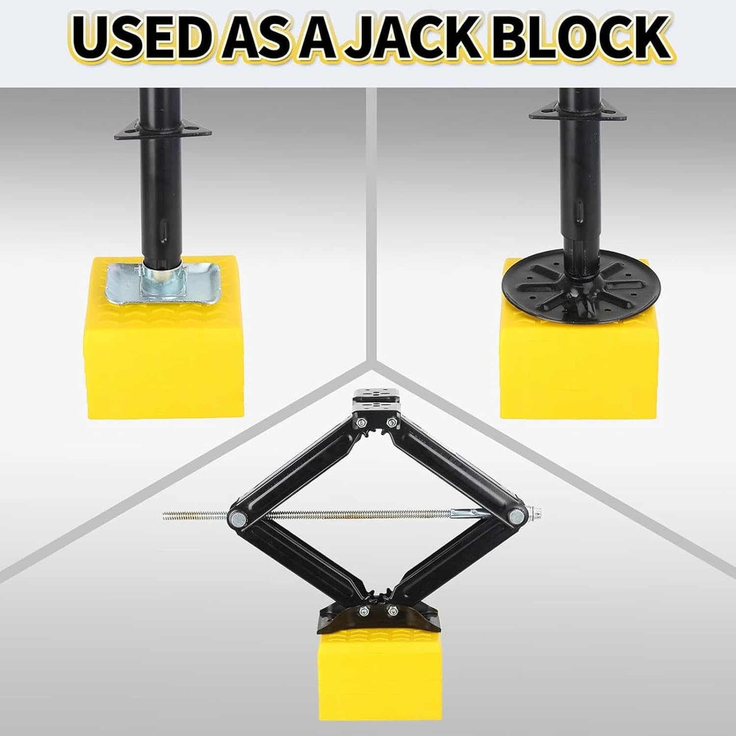 Haofy 12PCS RV Leveling Blocks Heavy Duty Interlocking Stackable Pads with Carry Bag 35,000LB Capacity anti Slip Jack Pads for Travel Trailers 5Th Wheels Campers image number 4