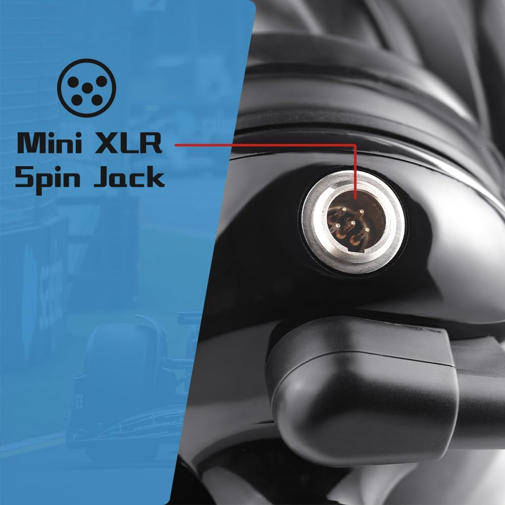 BANDARICOMM Two Way Radio Headset with Noise Cancelling Microphone, Volume Control Knob, Push to Talk, 3.5Mm Input Jack behind the Head Style Racing Headset image number 2