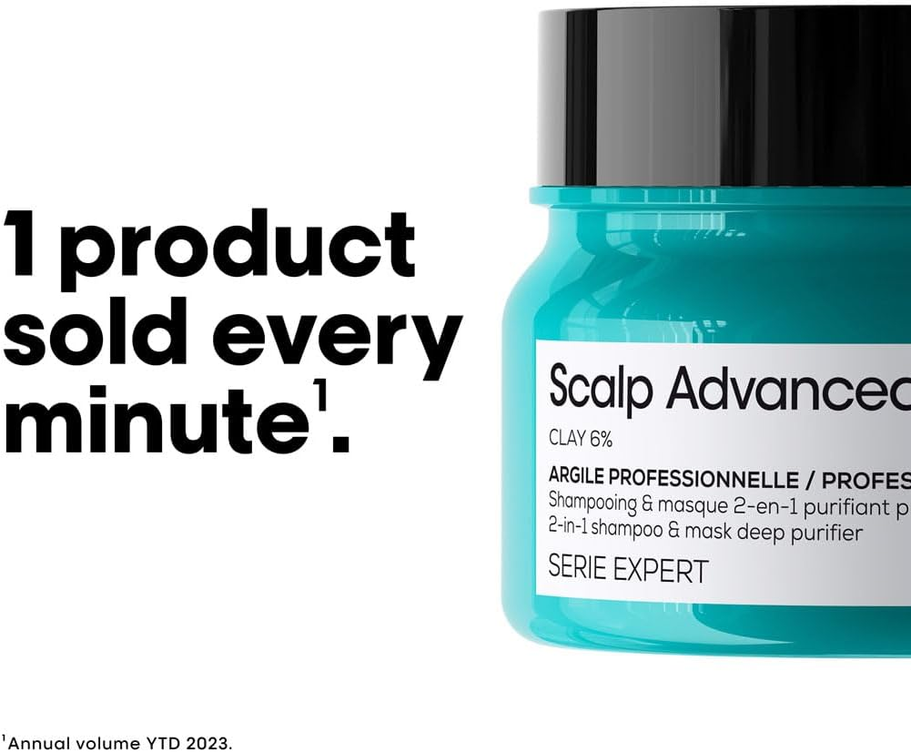 L&rsquo;Oreal Professionnel Serie Expert Scalp Advanced Anti-Oiliness 2-In-1 Clay 250 Ml image number 3