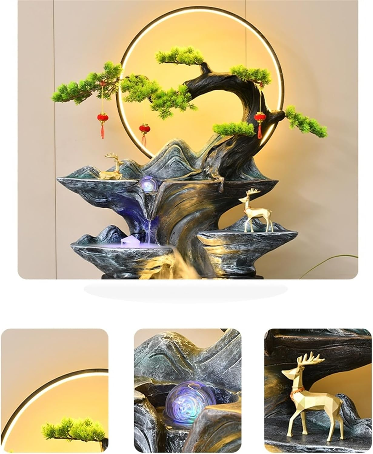 Outdoor Fountain Chinese Water Fountain Landscape, Home Living Room Courtyard Circulation Floor Decoration, Office Landscaping(S) image number 5