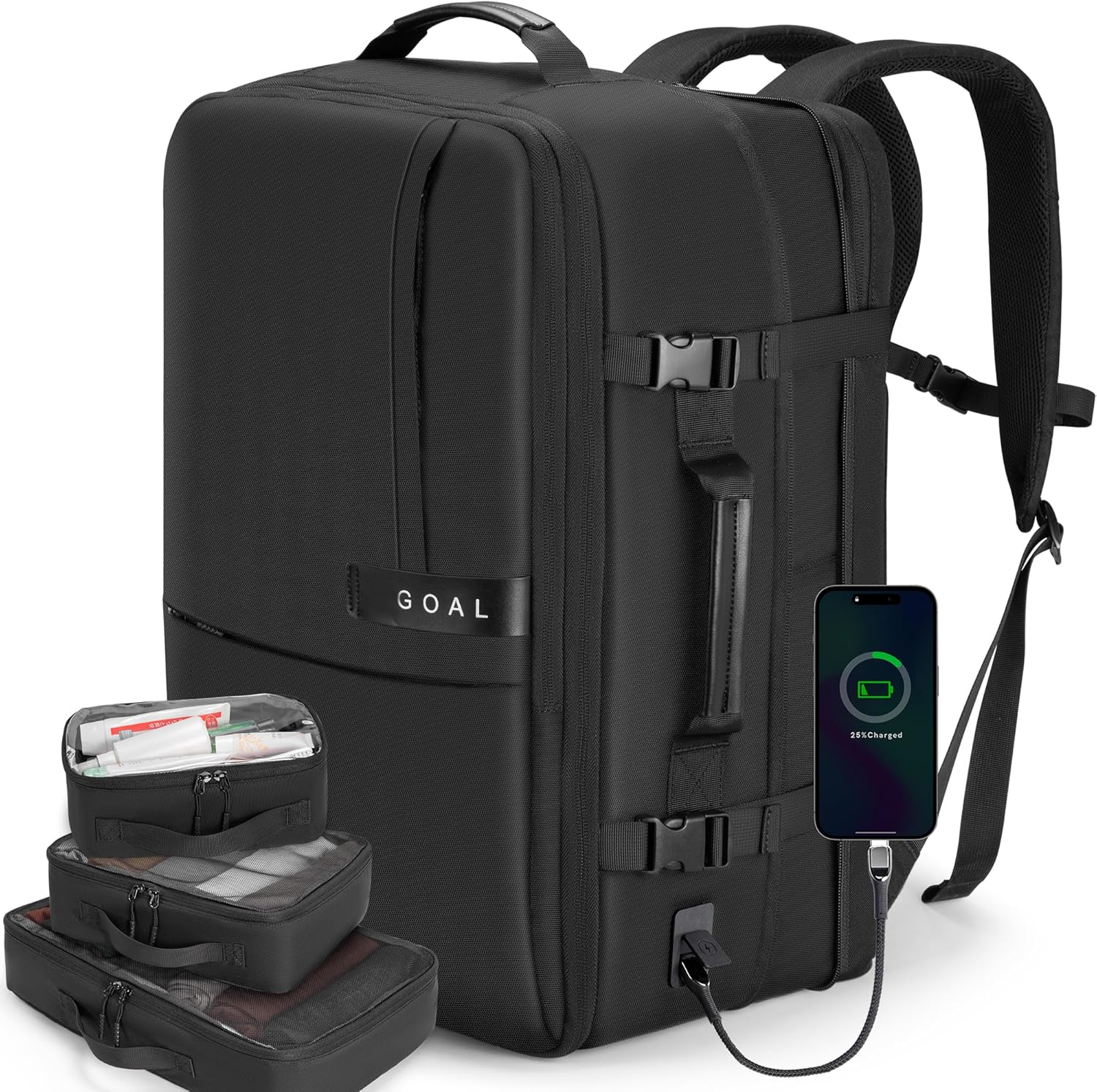 KINGSONS Laptop Bag Travel Backpack - Waterproof Laptop Backpack with USB Charging Port, anti Theft Backpack for Women, Casual Daypack for Business