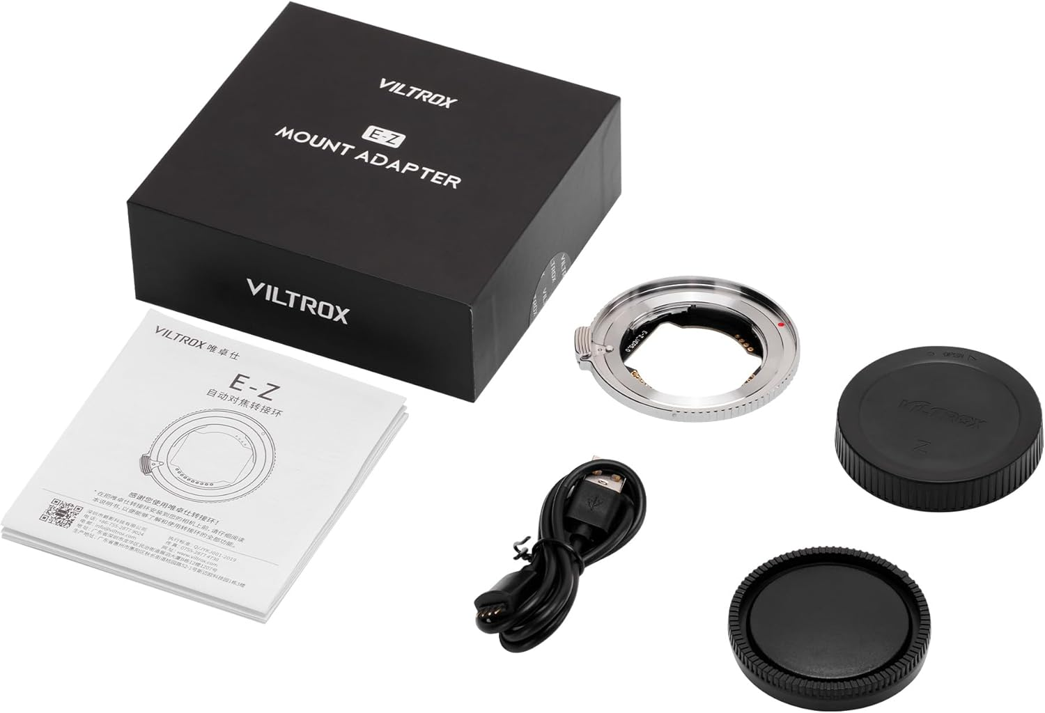 VILTROX E-Z Autofocus Lens Mount Adapter for Sony E Mount Lens to Z Cameras Z5 Z6 Z6II Z7 Z7II Z50 Zfc Z9 Zf Z3 &ndash; 4Mm Ultra-Thin, EXIF, Auto Aperture, Full Copper, USB-C Upgrade