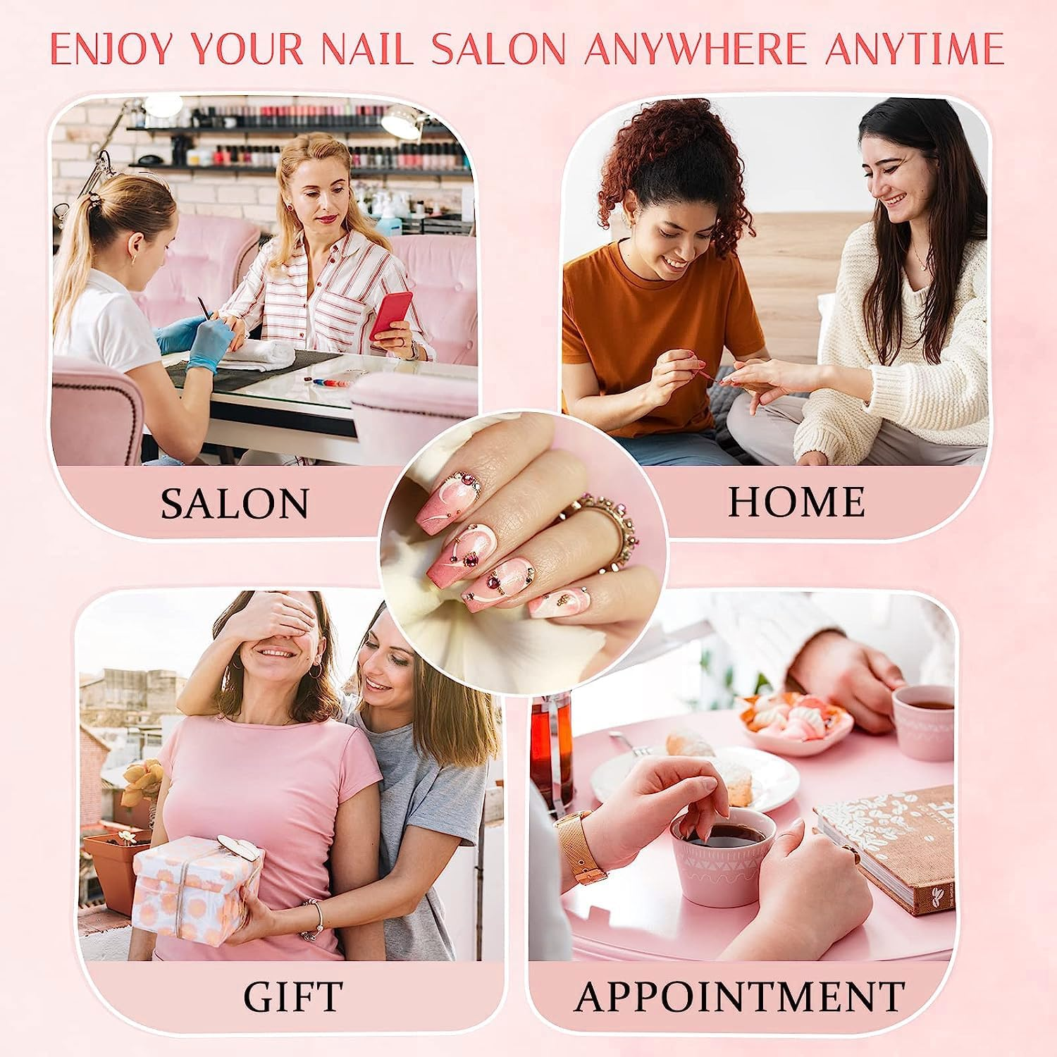 Electric Nail Drill Acrylic Nail File with Wireless Charging & Storage Base for Gel Nails, Portable Rechargeable Electric Nail Drill Machine for Polishing Grinding Trimming, Safe for Beginners Professional image number 2