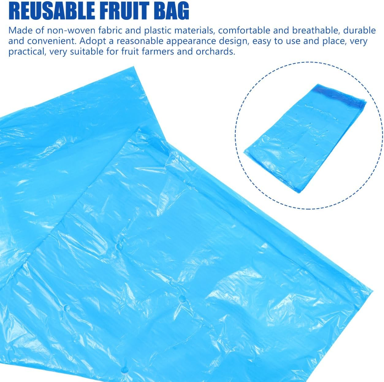 Toddmomy Banana Grow Bags: 5Pcs Pe+Nonwoven Fabric Plant Covers | Rainproof Frost Protection Sleeves for Orchard Ripening 135X74Cm image number 5