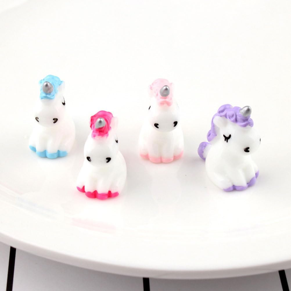 Sosoport 40Pcs Mini Unicorn Micro Unicorns Small Statue Figurine Ornament Miniature Micro Resin Mini Desk Decor Statue Decor image number 5