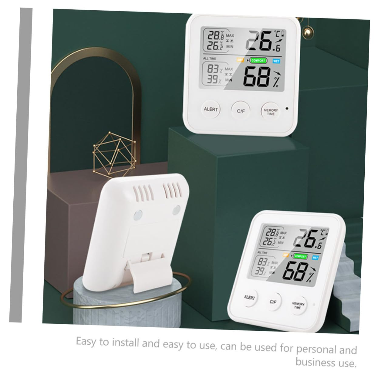 DECHOUS Digital Thermohygrometer Temperature and Humidity Monitor for Indoor Home Use LCD Display Thermometer Gauge