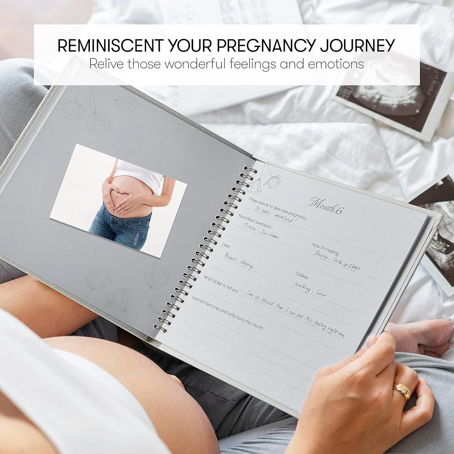 Pregnancy Journal for First-Time Moms & Moms Who Have Been There, Done That. Gender-Neutral Baby Keepsake. Memory Book for First Time Moms image number 3