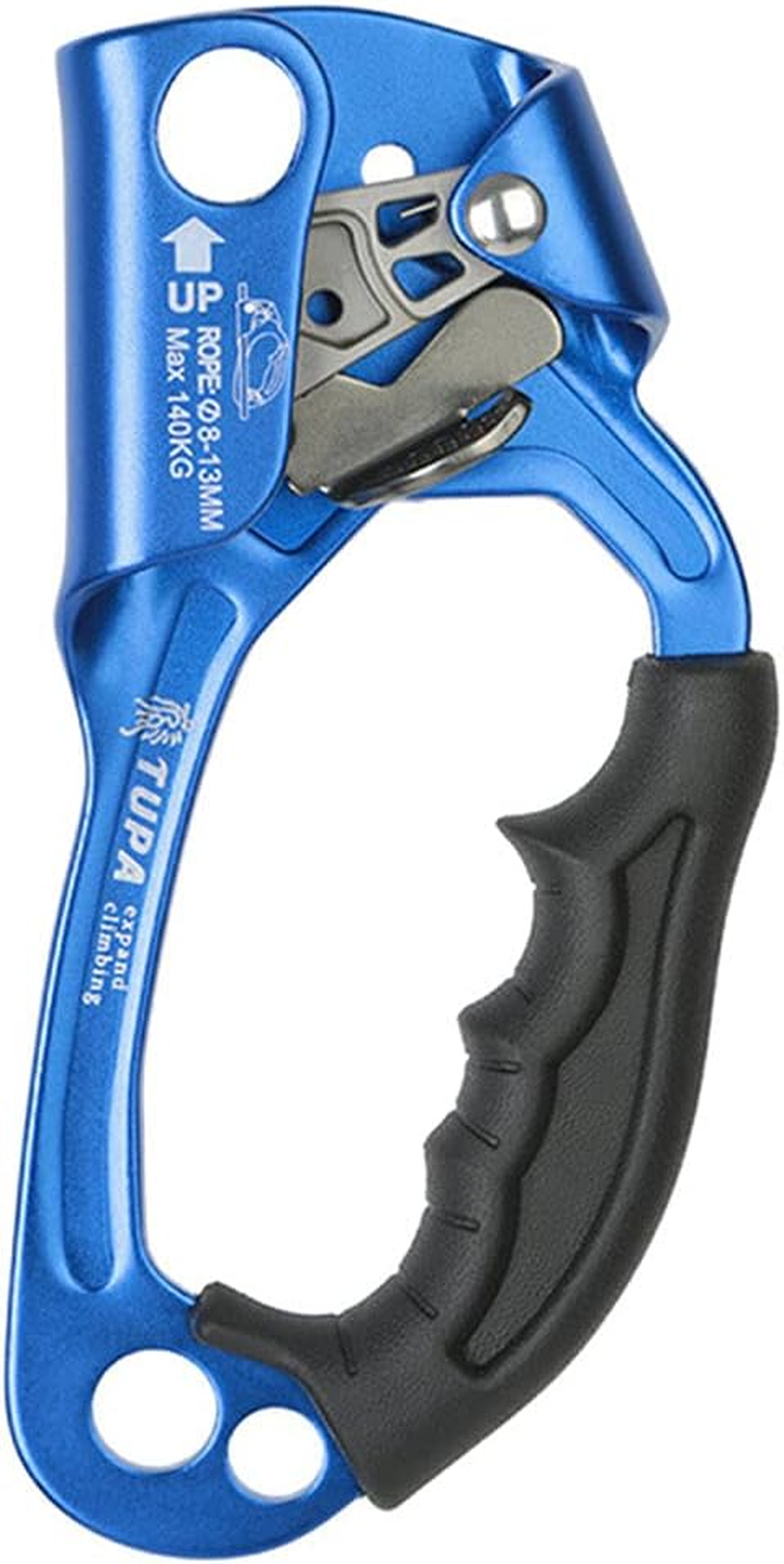 Hand Ascender Rock Climbing Tree Arborist Rappelling Gear Equipment Rope Clamp for 8 12MM Rope-Blue image number 2