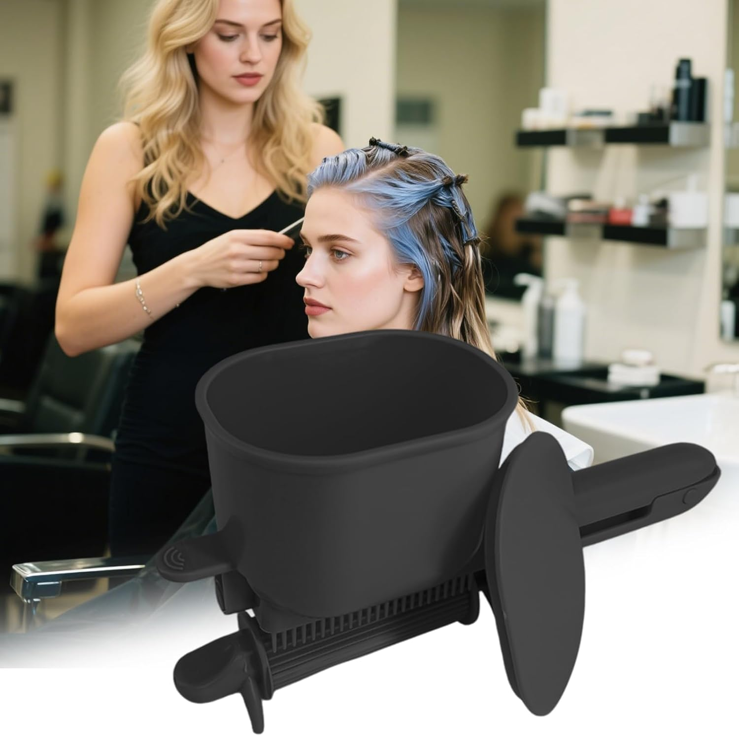 Hair Color Roller Applicator | Large Capacity Hair Dye Applicator Roller,Multi-Purpose Stylist Coloring Tint Dyeing Brush for Friends Enthusiasts Professionals Beginners Family image number 6