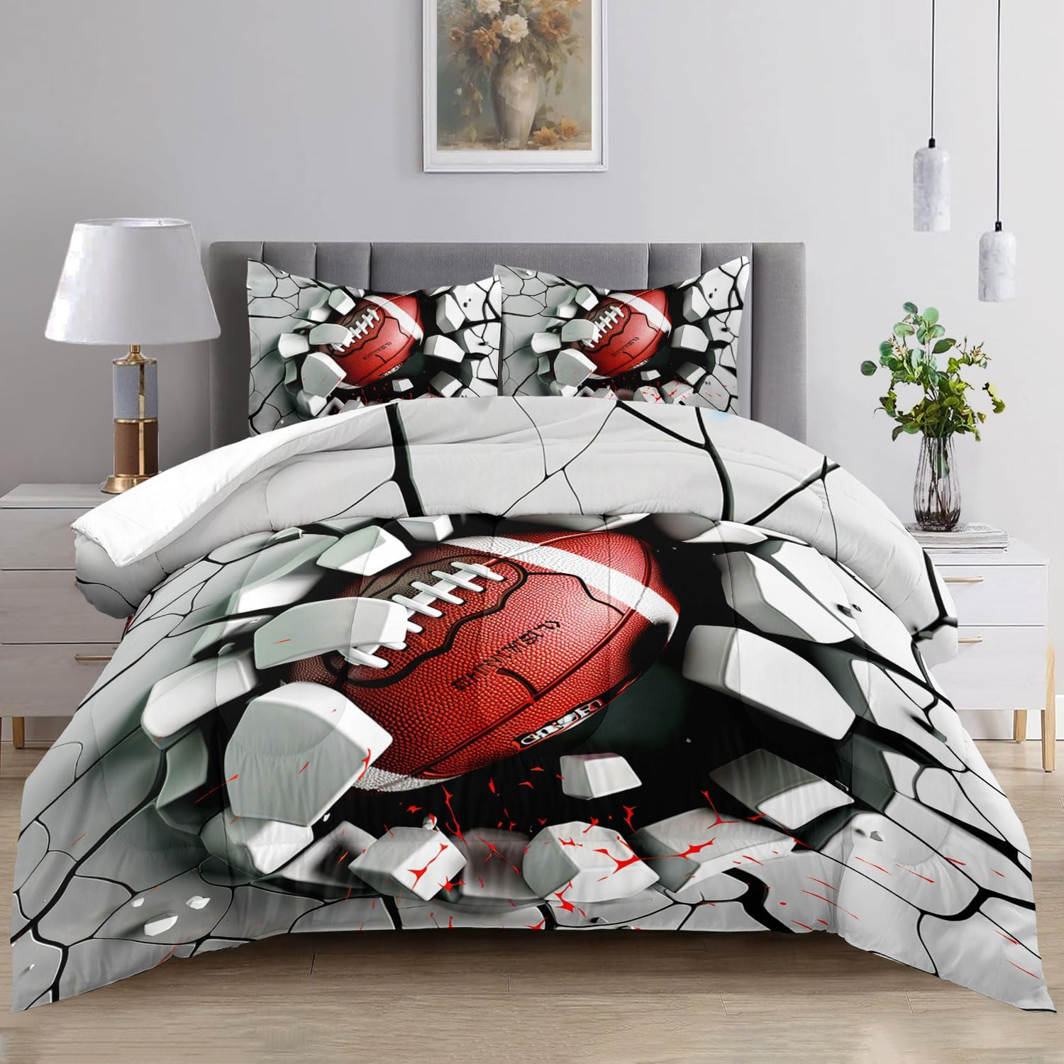 Raphus Cucullatus Sea Shell Bedding Comforter Set Twin, Ocean Bed Set, Coastal Beach Theme