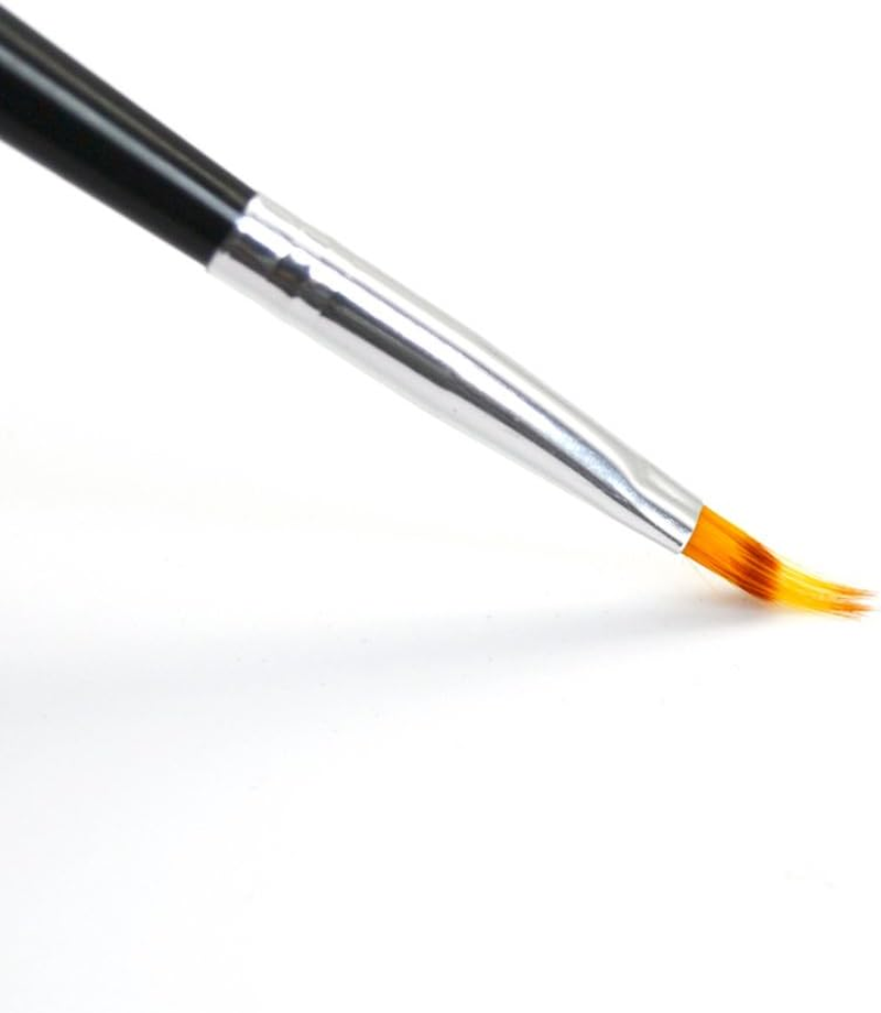 WOKOTO 2PCS Black Nail Ombre Brushes Gradient Painting Pens Brushes with Wood Handle UV Gel Nail Art Builder Brushes Kit image number 2