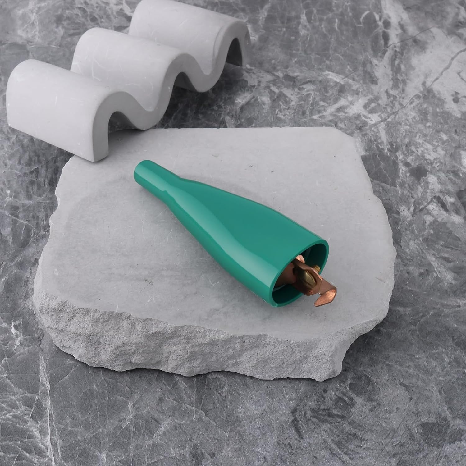 2X 75A 16Mm Copper Heavy-Duty Battery Clips with Green Clip Insulator for Charging Testing and Starting of Vehicles Ships