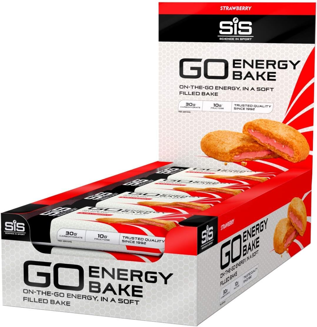 Science in Sport GO Energy Bakes, 30 G Carbs, High Carb Soft-Filled Baked Energy Snack, Strawberry Flavour, 12 Bars image number 3