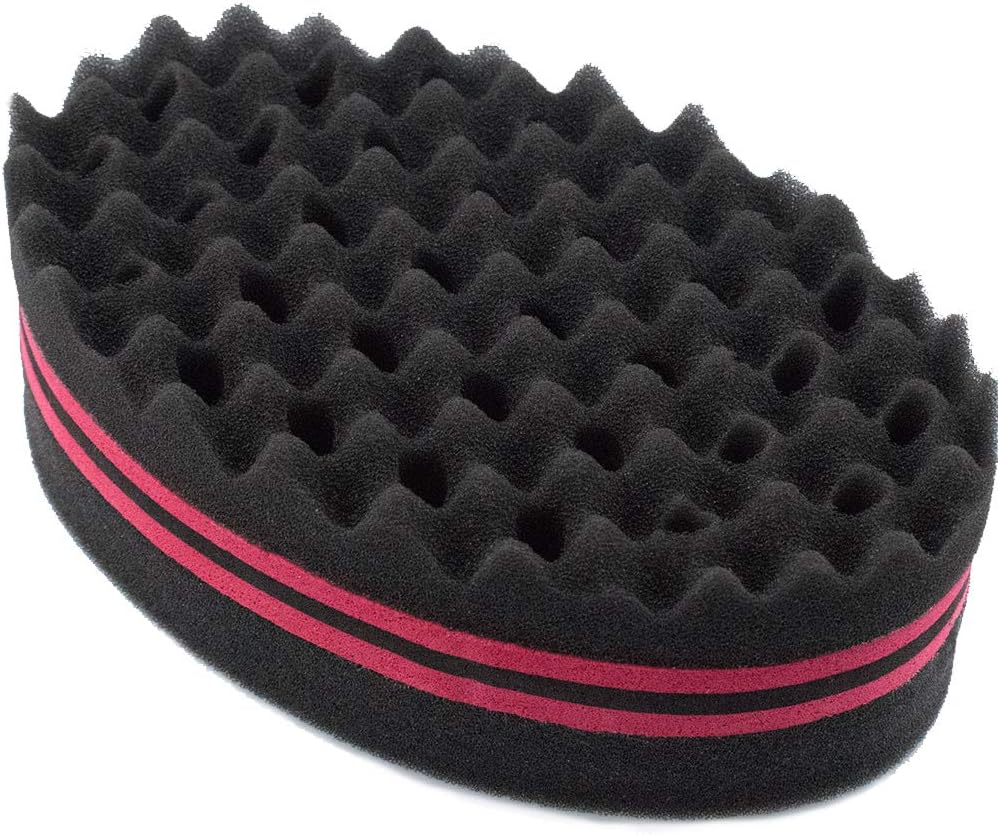 DDJSJ Hair Sponge Brush Big Holes Magic Twist Barber Dreads Locking Afro Curl Sponges for Men and Women Curly Coil Wave Hair Care Tool 3 Pack