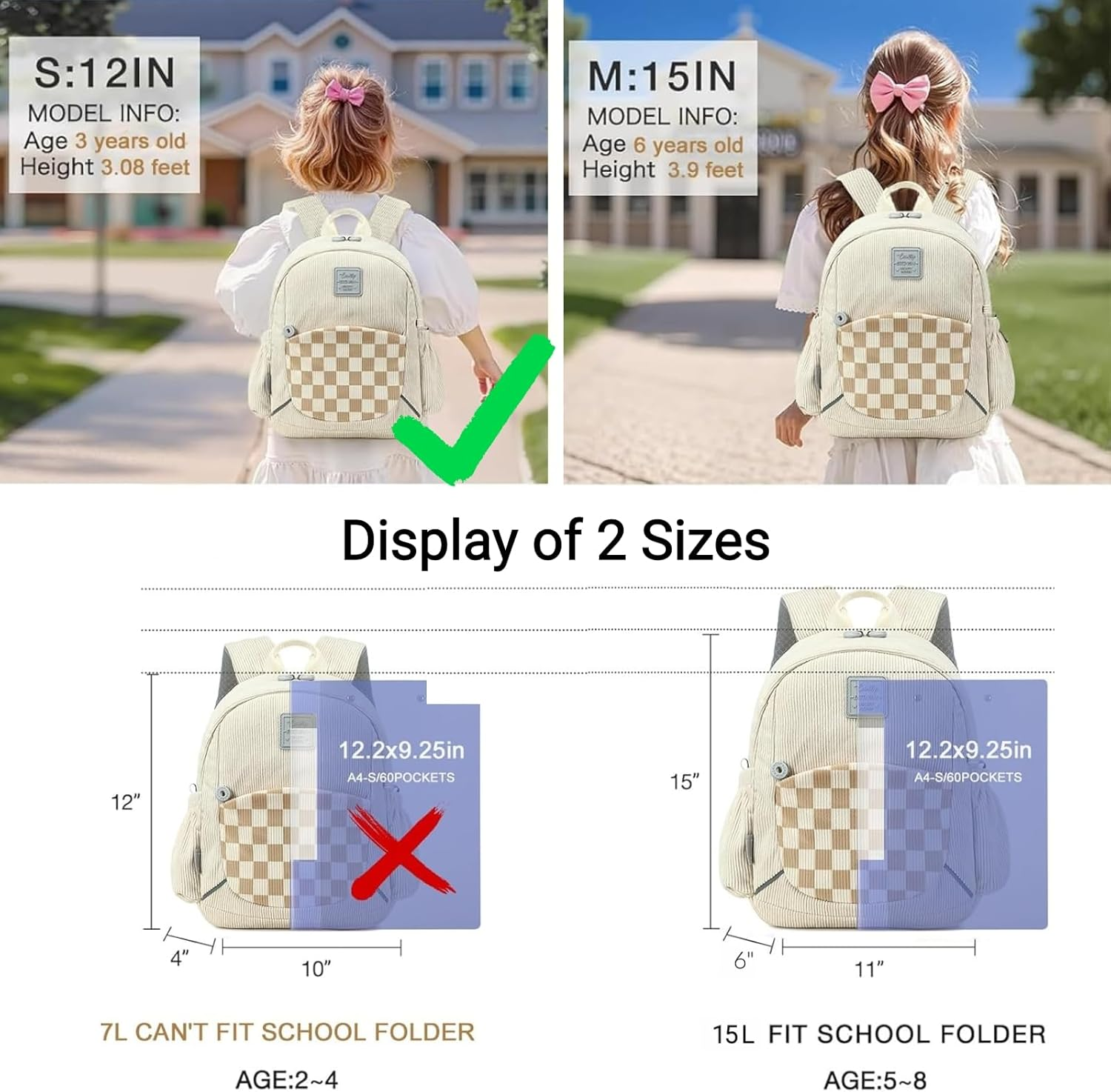 CAMTOP Toddler Backpack for Boys Girls 2-4, Kids Backpacks for Kindergarten Preschool, 12" H Small Bookbag for Daycare Travel image number 6