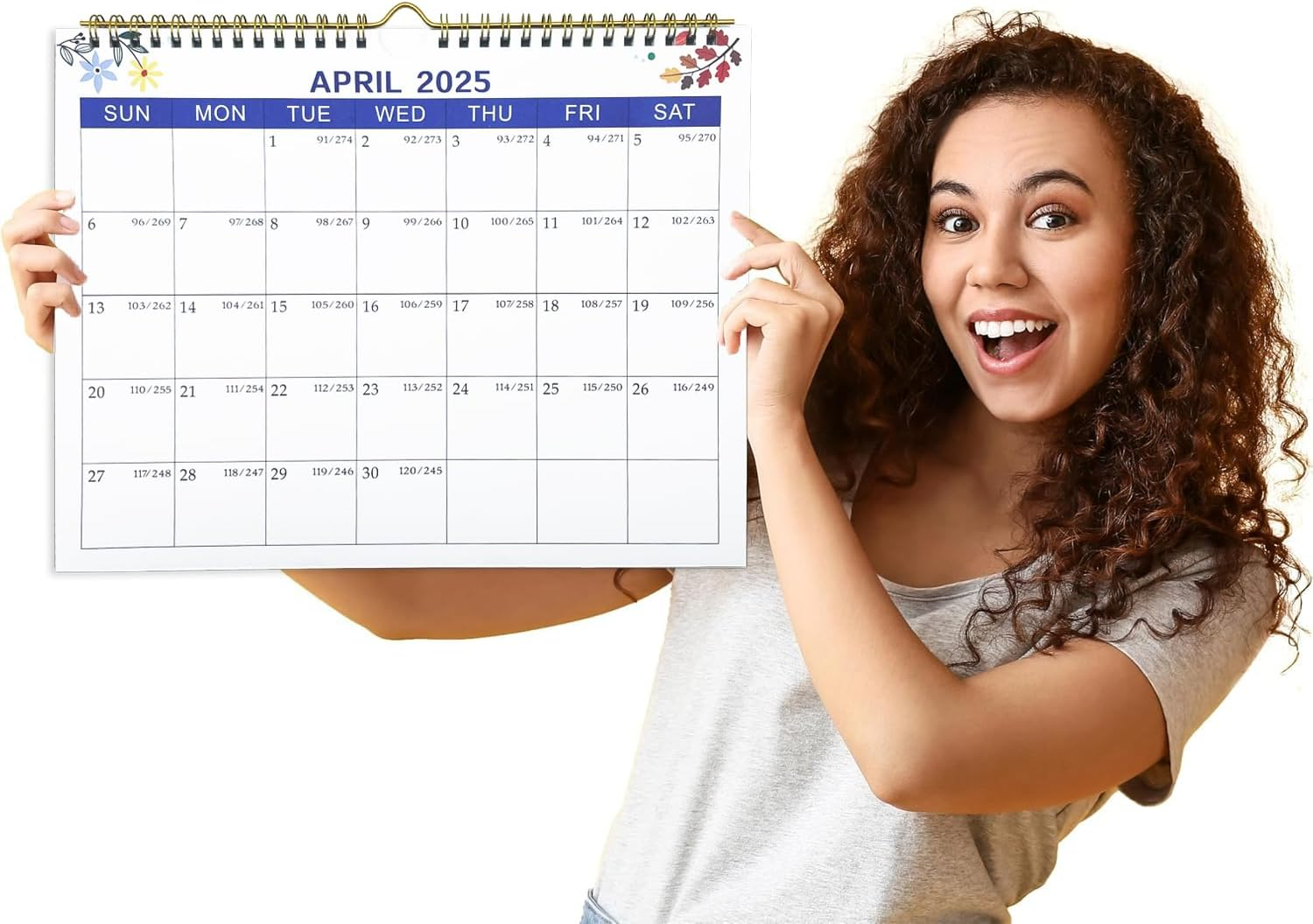 2025-2026 Wall Calendar (March 2025-Dec 2026) | 22-Month Planner with Julian Dates & Bonus Stickers | 28X22Cm Large Grid Design for Home School, or Office Planning image number 1