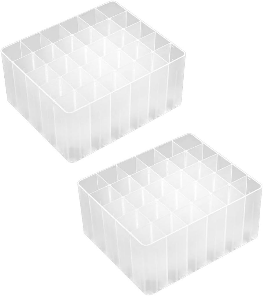 Chris.W 2 Pack 40-Slot Art Markers Pen Holder Desk Stand Organizer Storage Tray Marker Empty Storage Pack(Black)