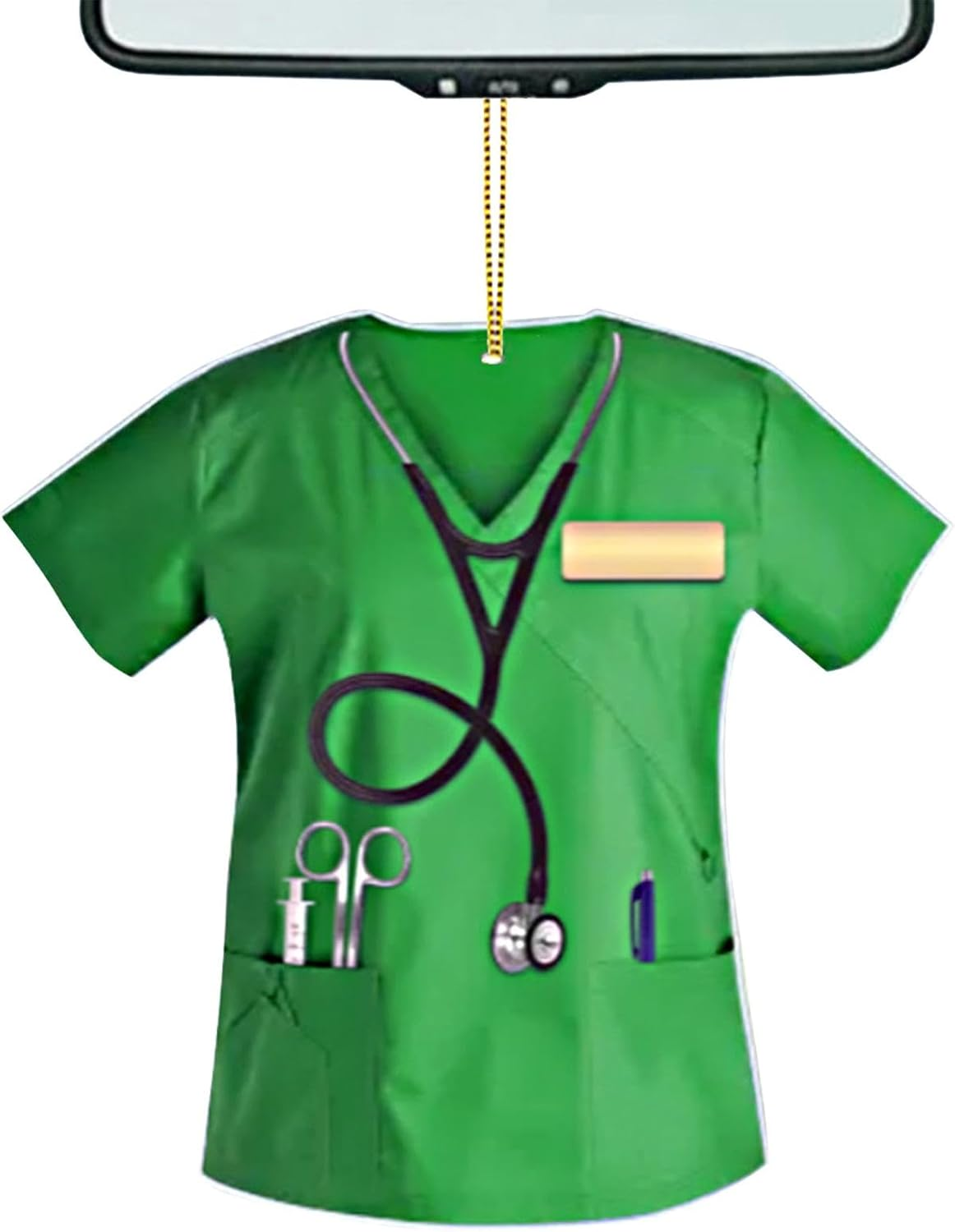 Acrylic Rearview Reflector Hanger,Auto Rearview Reflector Ornament Pendant | Clear Printing Vehicle Interior Decoration for Backpack, Keychains, Car Rearview, Door Handle, Window image number 1