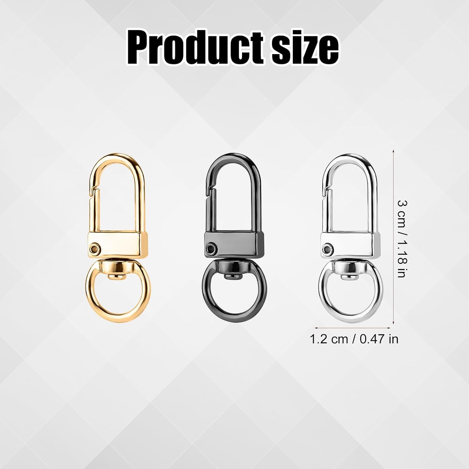 40Pcs Lobster Claw Clasps, Zinc Alloy Swivel Snap Hooks Metal Keychain Clip Swivel Key Chains Rings Connector for Jewelry Keychains DIY Arts Crafts Making image number 1