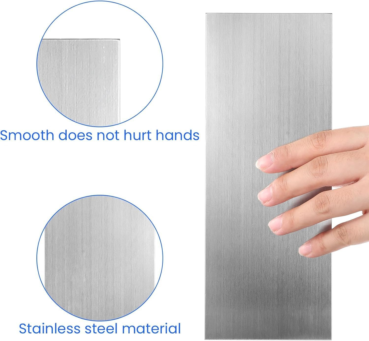 8.6 Inch Stainless Steel Cake Scraper, Metal Smoother for Mousse Butter Cream(Color:Silver) image number 4