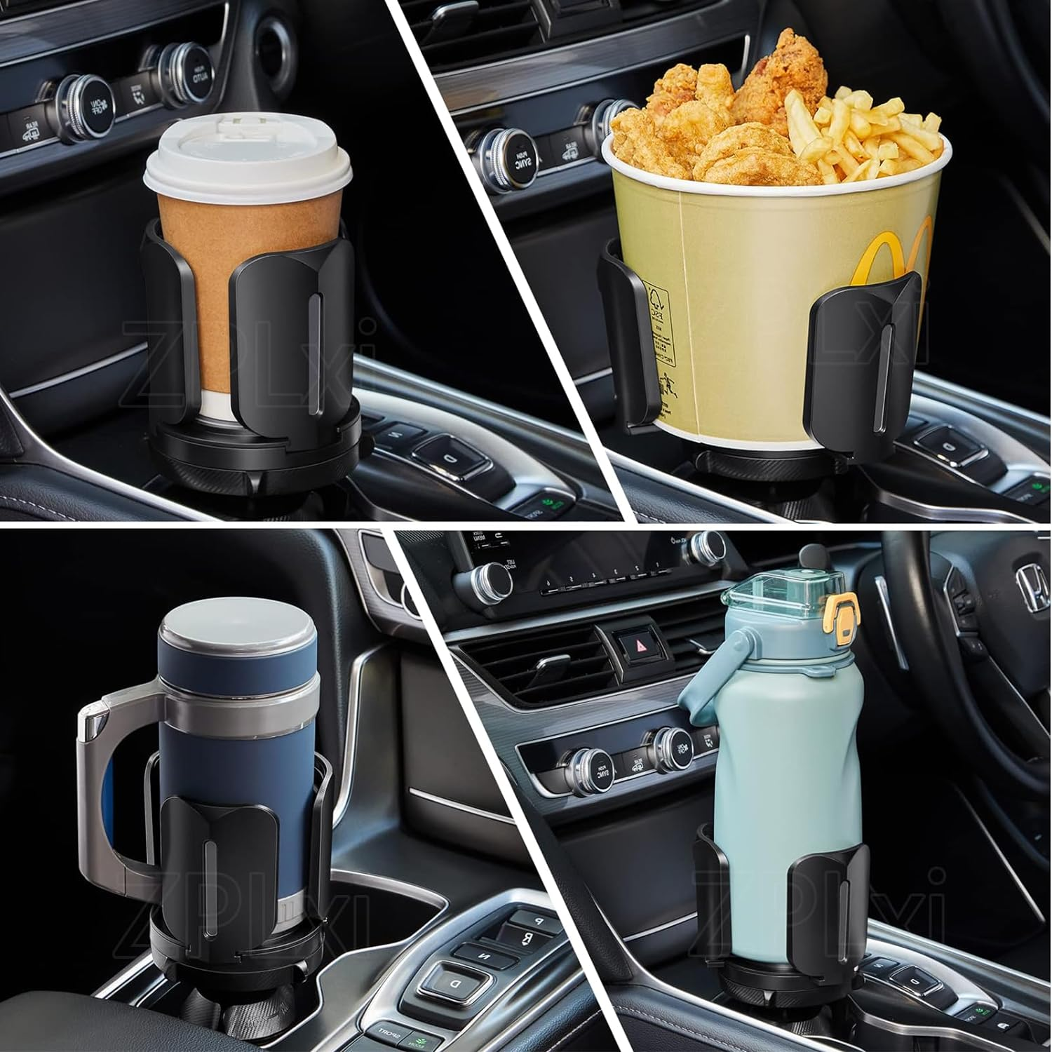 Car Cup Holder Expander with Adjustable Base Fits Most Car, Large Automotive Drink Holder Adapter for 7-14Cm, Expandable Cars Cup Holder Extender for Large Bottles, Cup, Mugs image number 6