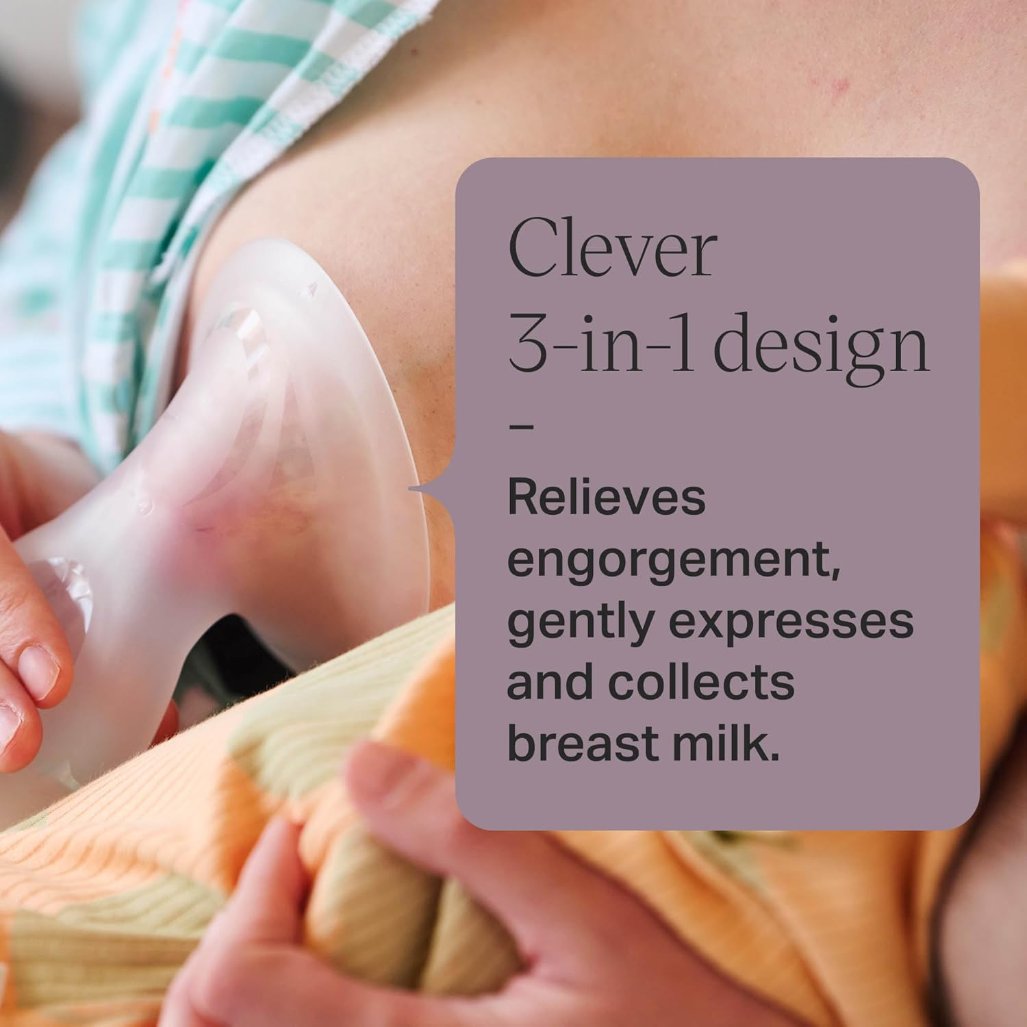 Tommee Tippee Silicone Manual Breast Pump, 100Ml, Milk Saver and Let down Catcher to Express, Relieve or Catch Excess Breast Milk, Includes Sterilising Lid image number 5