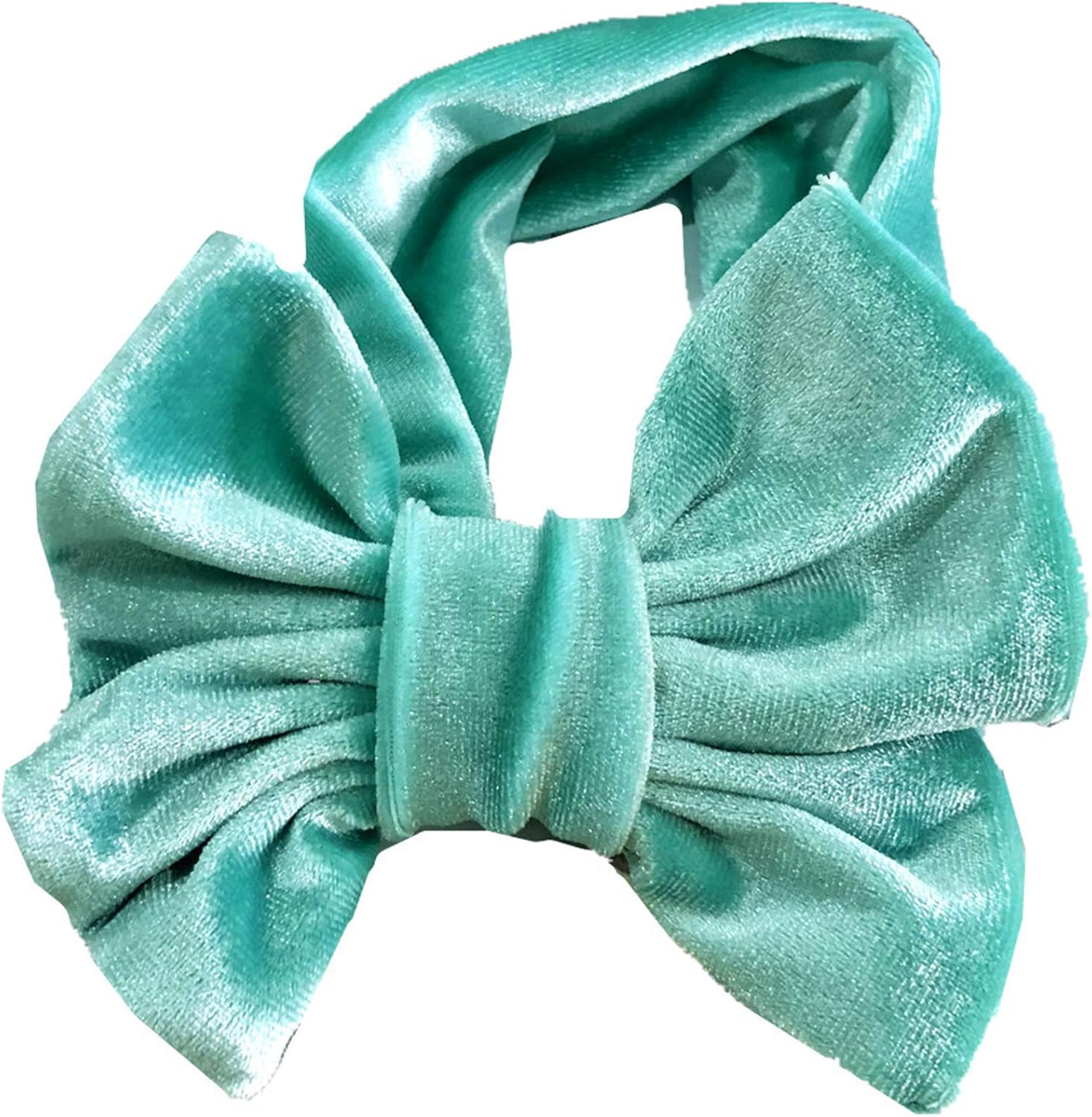 Volksrose Handmade Velvet11Colors/Set Hair Ties Big Bow Knotted Headbands Stretch Hairbands Baby Girls Soft Cute Headbands Headwear Hair Accessories for Baby Girl Holiday Headpieces image number 1