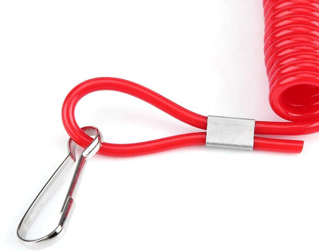 Acouto Outboard Emergency Kill Switch Lanyard for Tohatsu Engine Ignition Kill Stop Switch Safety Tether Lanyard Emergency Stop Switch Safety Cord for Tohatsu Outboard Engine Motor Red
