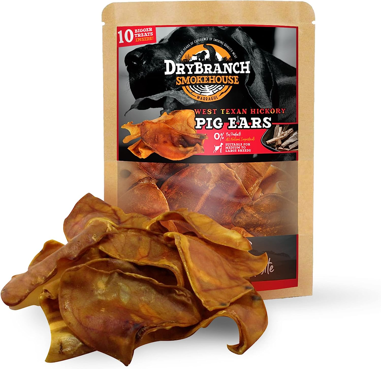 Drybranch Smoked Pigs Ears 50 Pack (50) image number 2