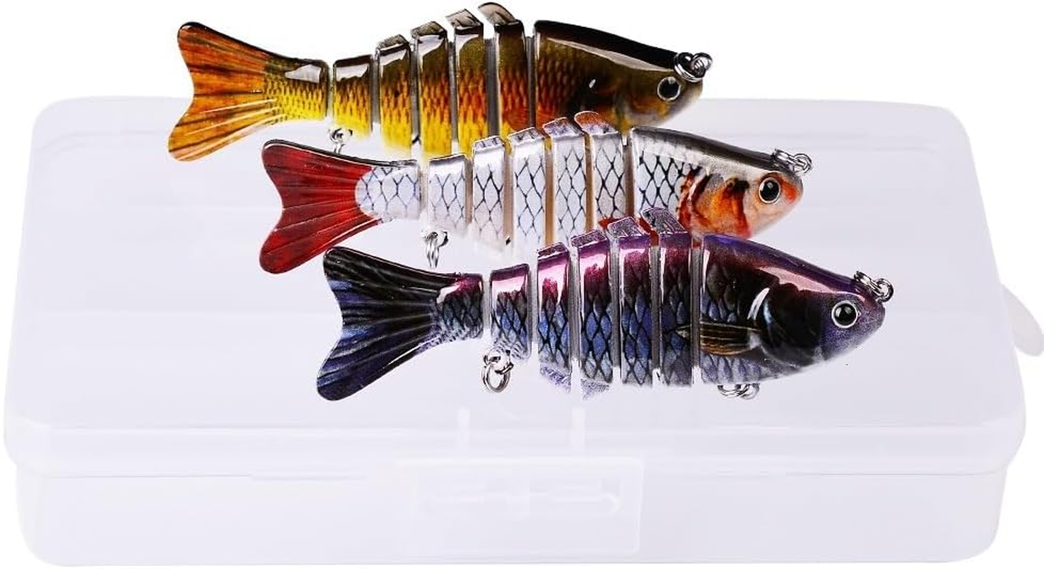 Fishing Topwater Lures for Freshwater and Saltwater, Slow Sinking Bass Fishing Lure, Amazing Fishing Gifts for Men Women, Lifelike Swimbait for Bass Trout Crappie,Must-Have for Family Fishing Gear. image number 2