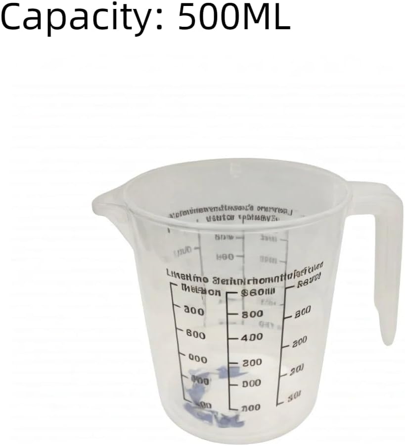 LEDON 500Ml Measuring Jug Plastic Kitchen Cup &ndash; BPA Free Measuring Cup with Clear Ml G Oz Markings, Easy Pour Spout & Ergonomic Handle for Baking Cooking & Food Prep (2) image number 3