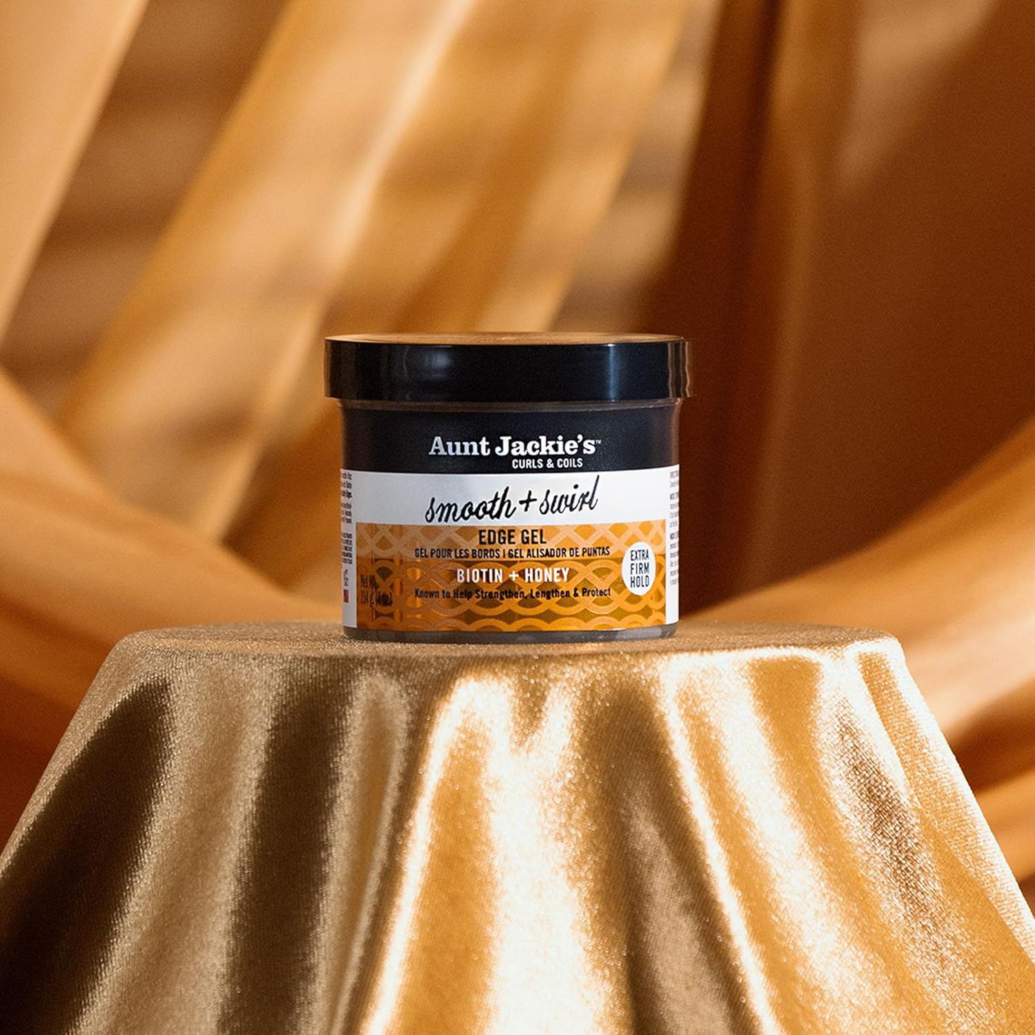 Aunt Jackie'S Smooth + Swirl Edge Gel with Biotin and Honey, Extra Firm Hold, 113 G image number 2