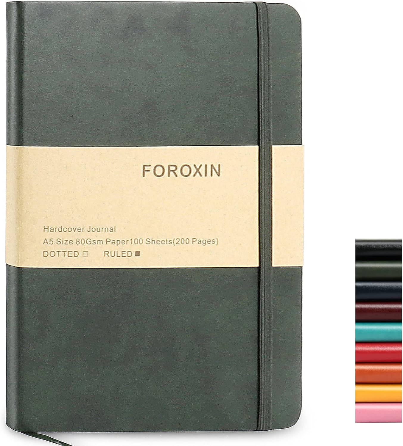 Journal Notebook (A5-Lined, Dark Green),192 Pages, Medium 5.7X8.3 Inches - 80 Gsm Thick Paper, Hardcover image number 6