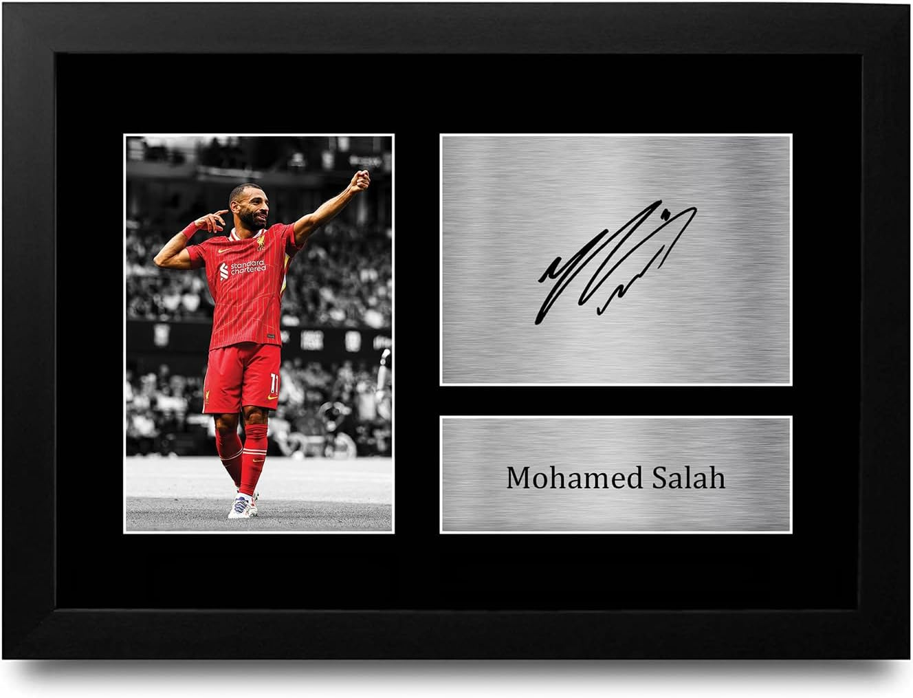 HWC Trading FR Mohamed Mo Salah Gifts Signed A4 Printed Autograph Liverpool Gift Framed Print Photo Picture Display
