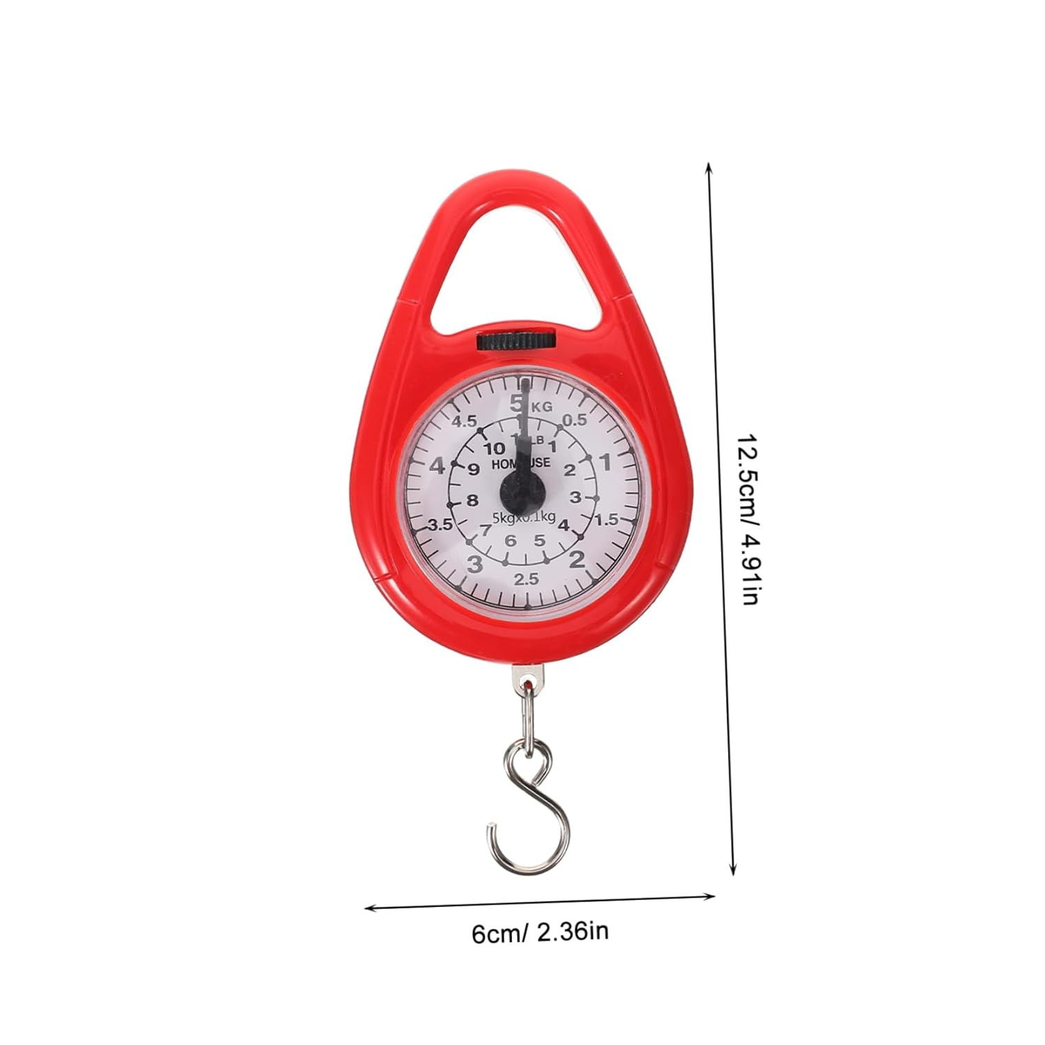 DECOMELODY Mini Spring Luggage Scale Portable Hanging Fish Scale with Hook for Travel and Fishing Small Handheld Analog Weighing Tool image number 5