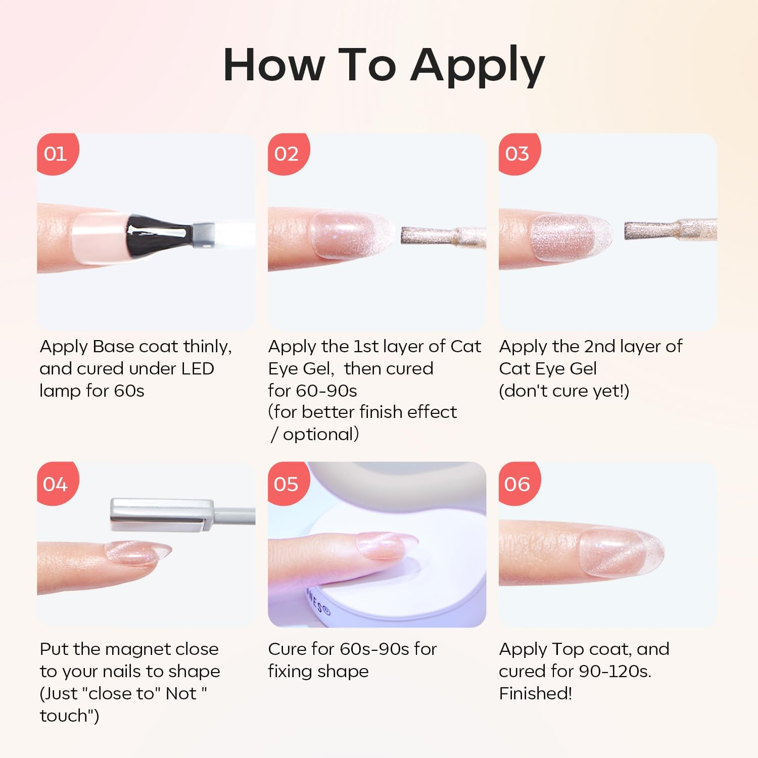 Modelones Cat Eye Gel Nail Polish Set, Holographic Glitter 6 Colors with Magnet Sparkle Galaxy Series Nude Pink Gel Polish Soak off Led Gel Polish Kit Nail Art Gel Manicure Salon DIY Gifts image number 3