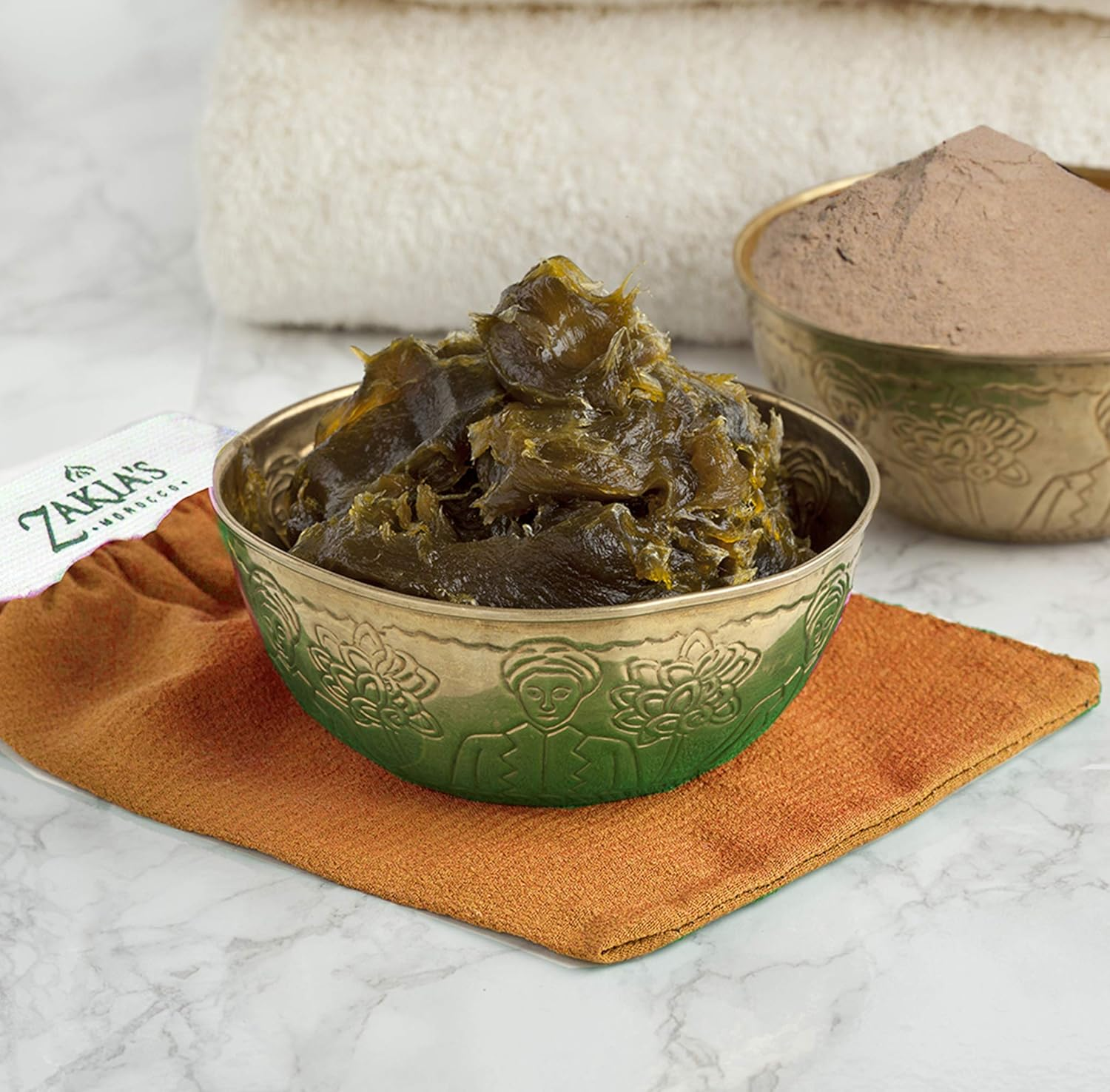 Zakia'S Morocco Moroccan Black Soap (Beldi Olive Soap) Rose Petal Scent, 100% Natural, Body Scrub, Pure & Natural, Purifying, Cleansing, Exfoliating for Hammam Ritual- 16.0 Oz / 552Gr, Value Size image number 4
