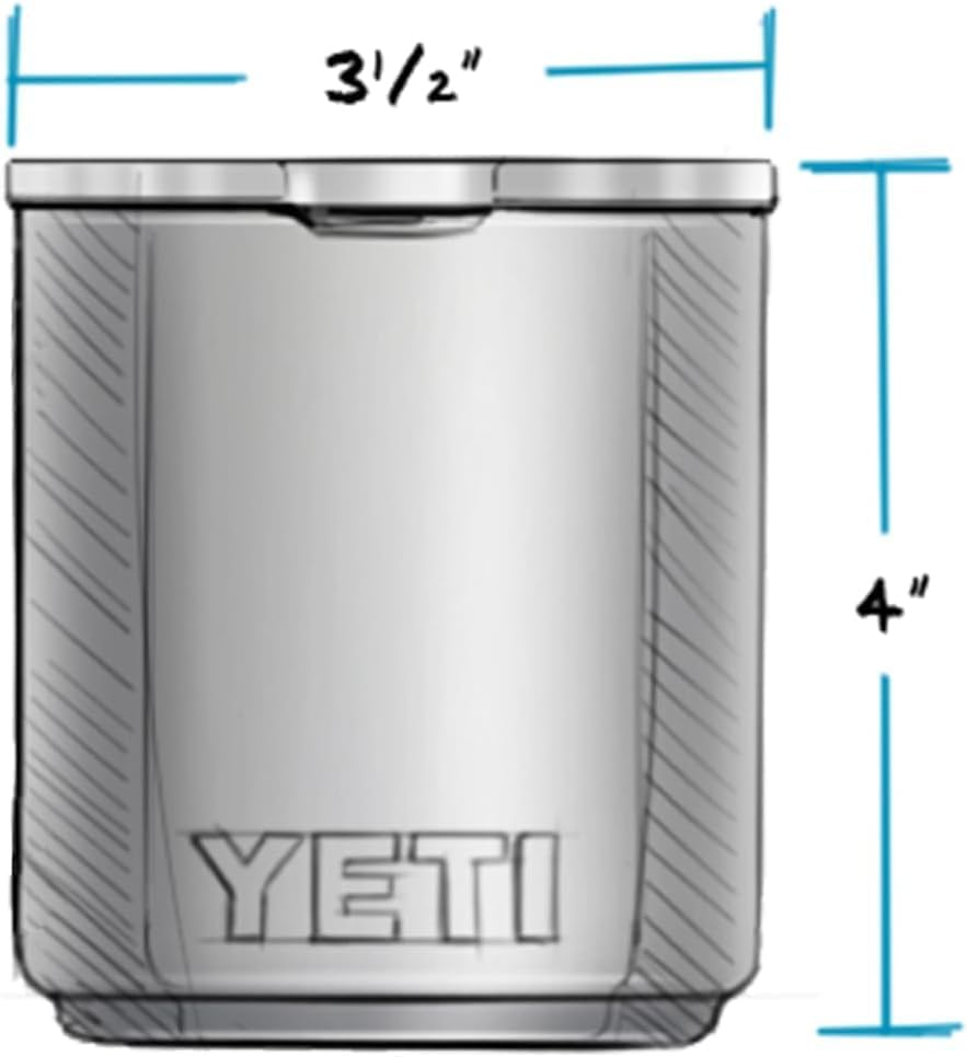 YETI Rambler 10 Oz Stackable Lowball 2.0, Vacuum Insulated, Stainless Steel with Magslider Lid, Big Sky Blue image number 6