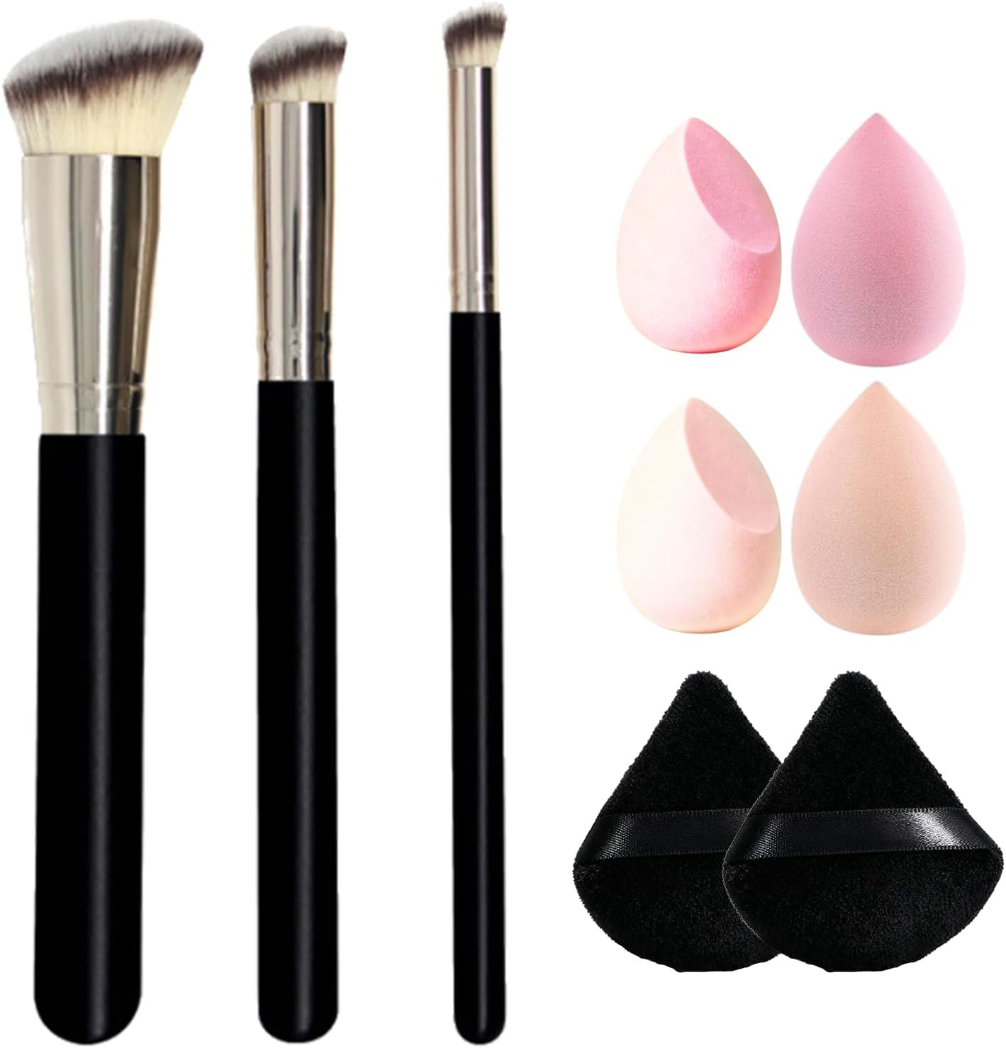 9-Piece Makeup Tool Set &ndash; Foundation Brush, Concealer Brush, and Beauty Blender for All-In-One Full-Face Base Makeup. image number 1