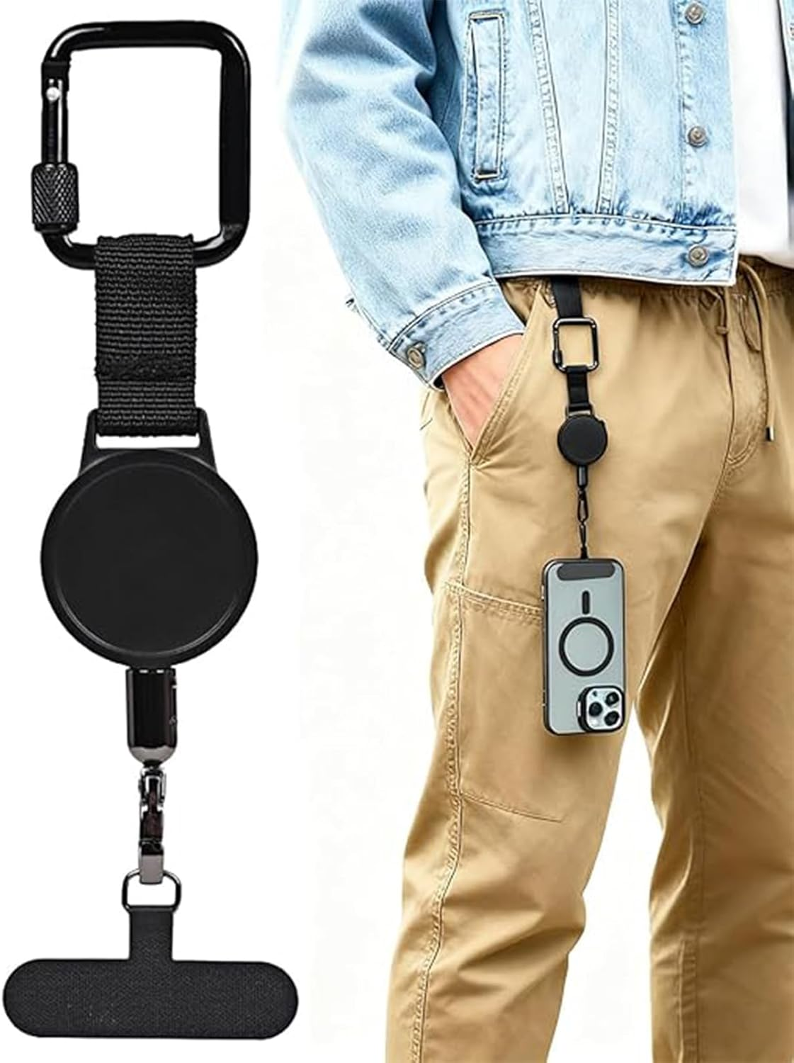 Jeyzuroa Phone Lanyard anti Theft, Wrist Strap and Phone Tether Adjustable Universal Premium Mobile Phone Wrist Strap, anti Theft Phone Tether for Keychain, Secure Phone Lanyard with anti Theft Design image number 3