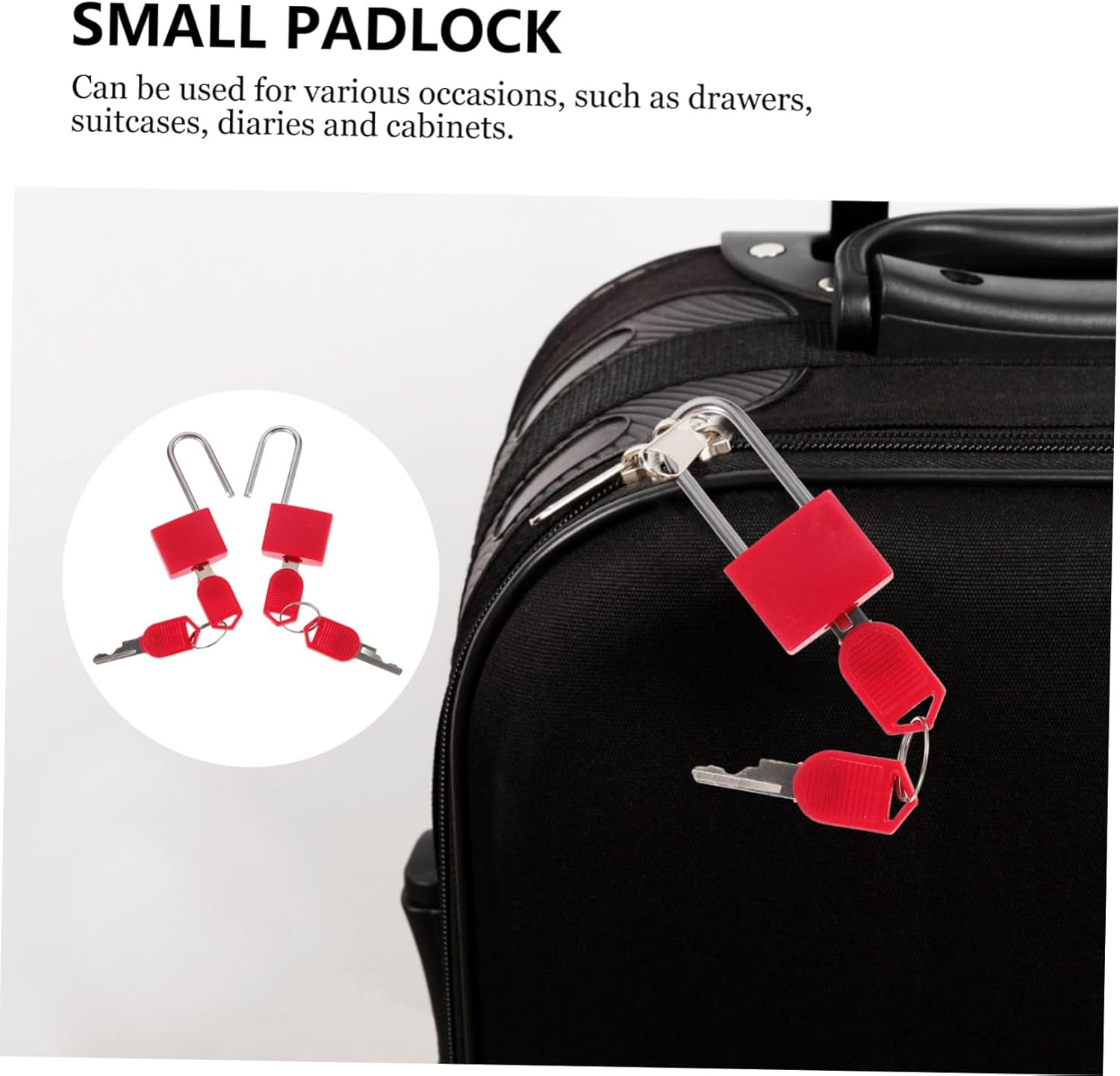 Veemoon 2Sets Mini Locks Keys Small Padlocks Locks for Diary Box Luggage Safety