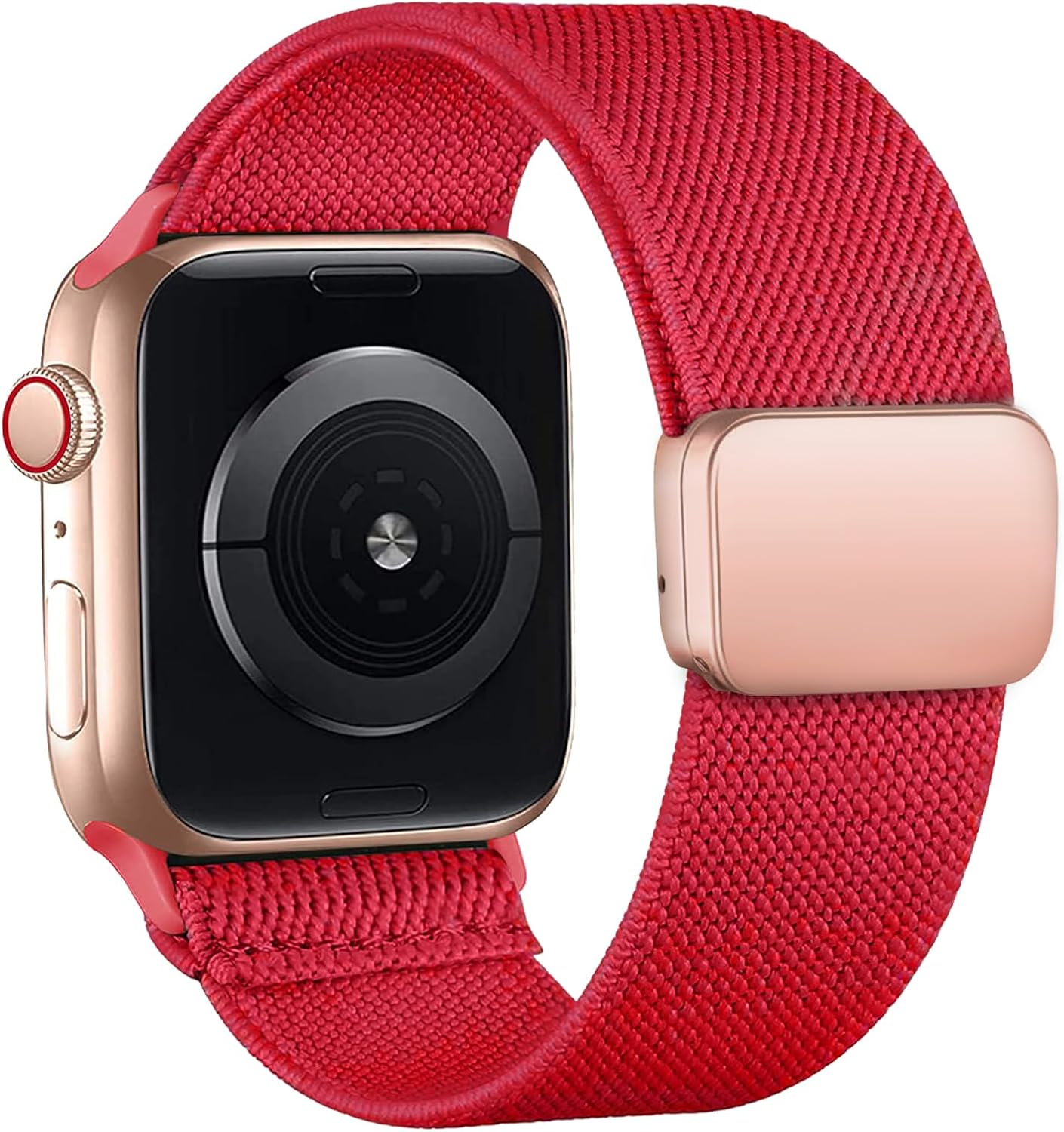 Magnetic Stretchy for Apple Watch Band 46Mm 42Mm 45Mm 44Mm 40Mm 49Mm 41Mm 38Mm Women Men,Nylon Sport Loop Elastic Adjustable Strap for Iwatch Ultra 3 2/Ultra/Se 3/Se/2Nd/Series 11 10/9/8/7/6/5/4/3 image number 3