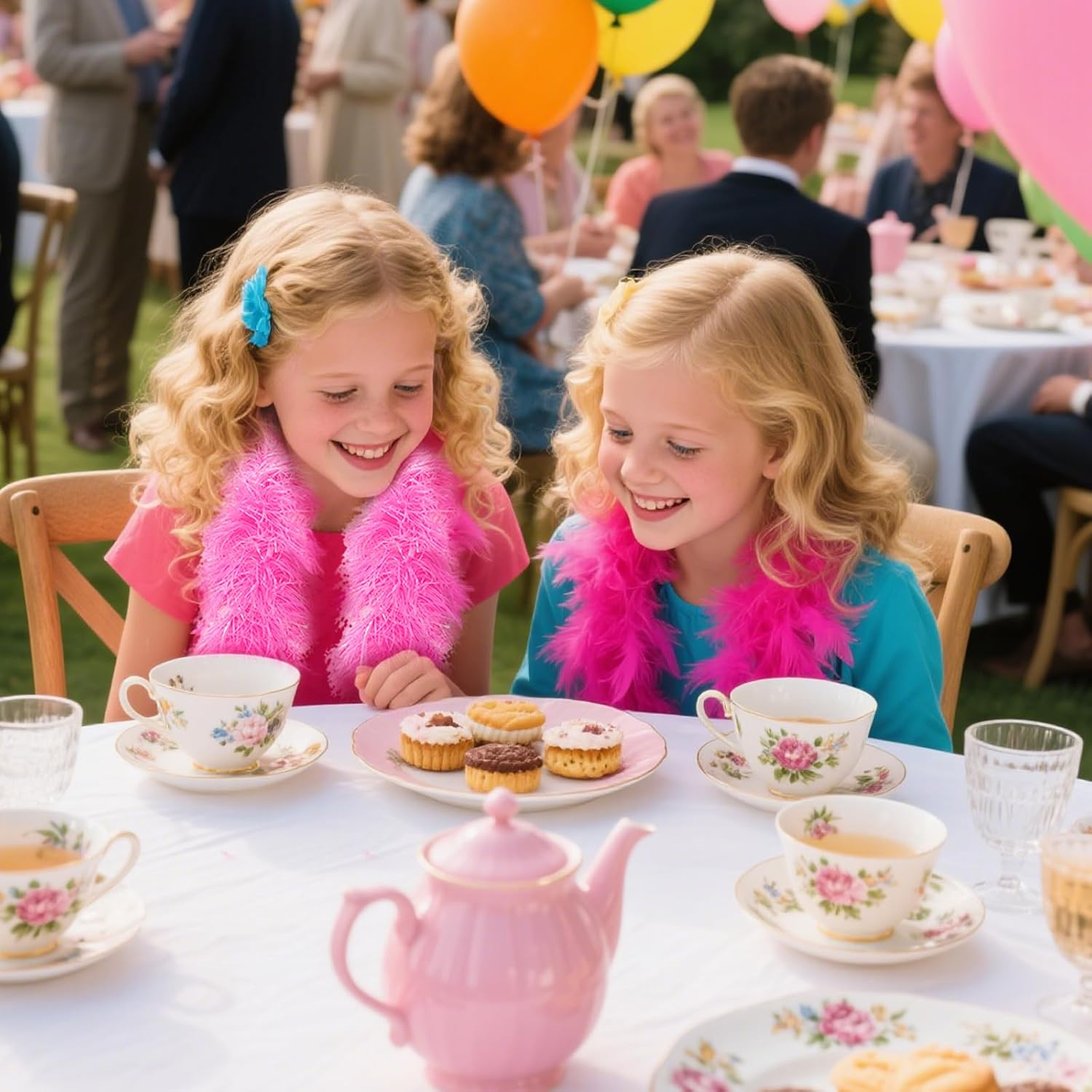 5 Ft 14Pcs Feather Boas and 14Pcs Heart Sunglasses Set Artificial Fluffy Boas Party Bulk for Women Bachelorette Party image number 3